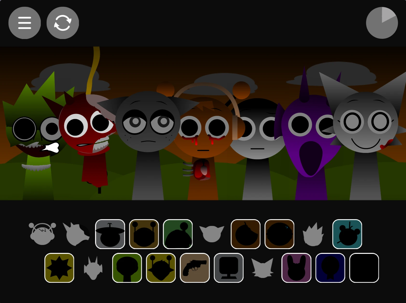 Sprunki Phase 1.7 Remix character with multiple sounds