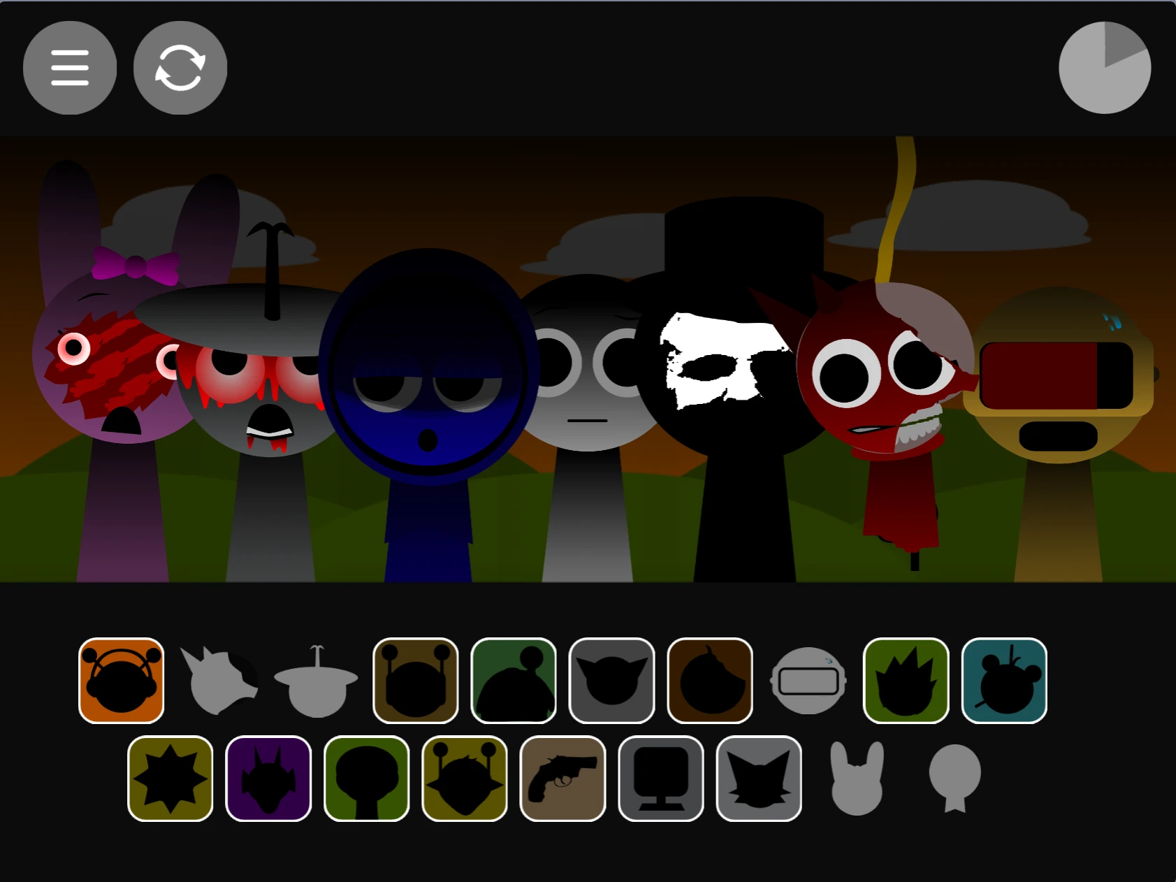 Sprunki Phase 1.7 Remix gameplay with multiple active characters