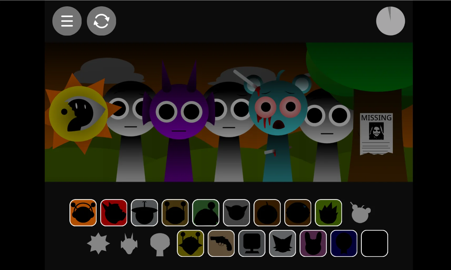 Sprunki Phase 1.75 music mixing interface