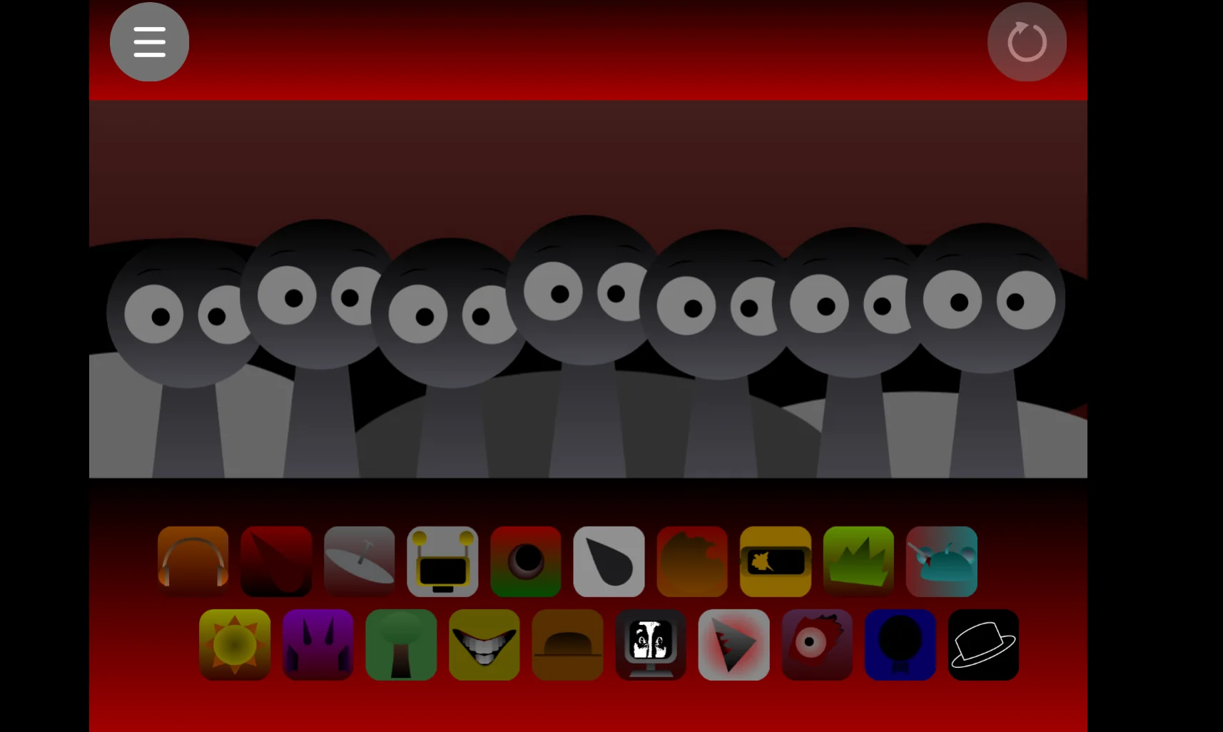 Sprunki Phase 1.75 gameplay showing character arrangement