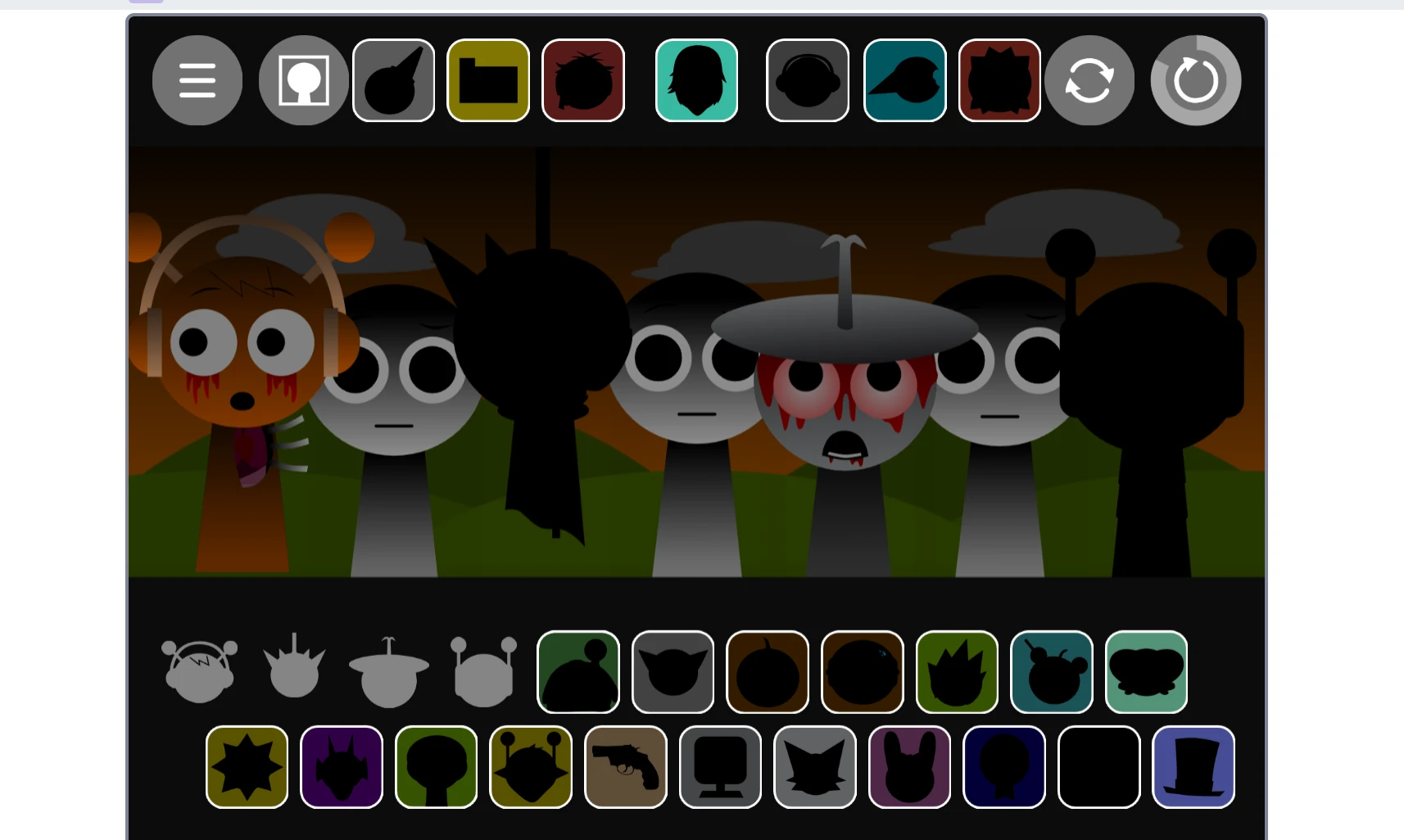 Sprunki Phase 1.8 character selection and sound assignment