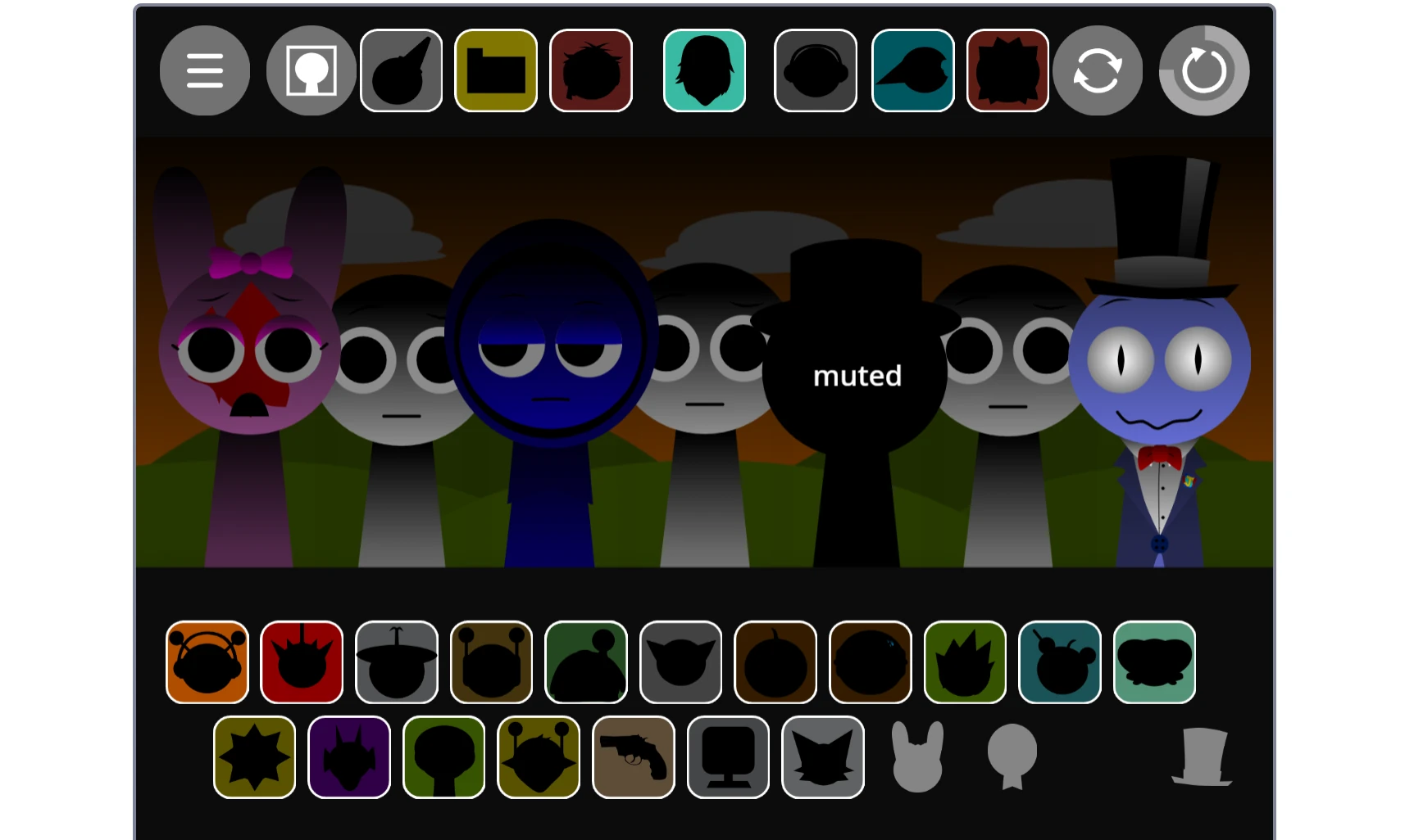 Sprunki Phase 1.8 rhythm pattern creation interface