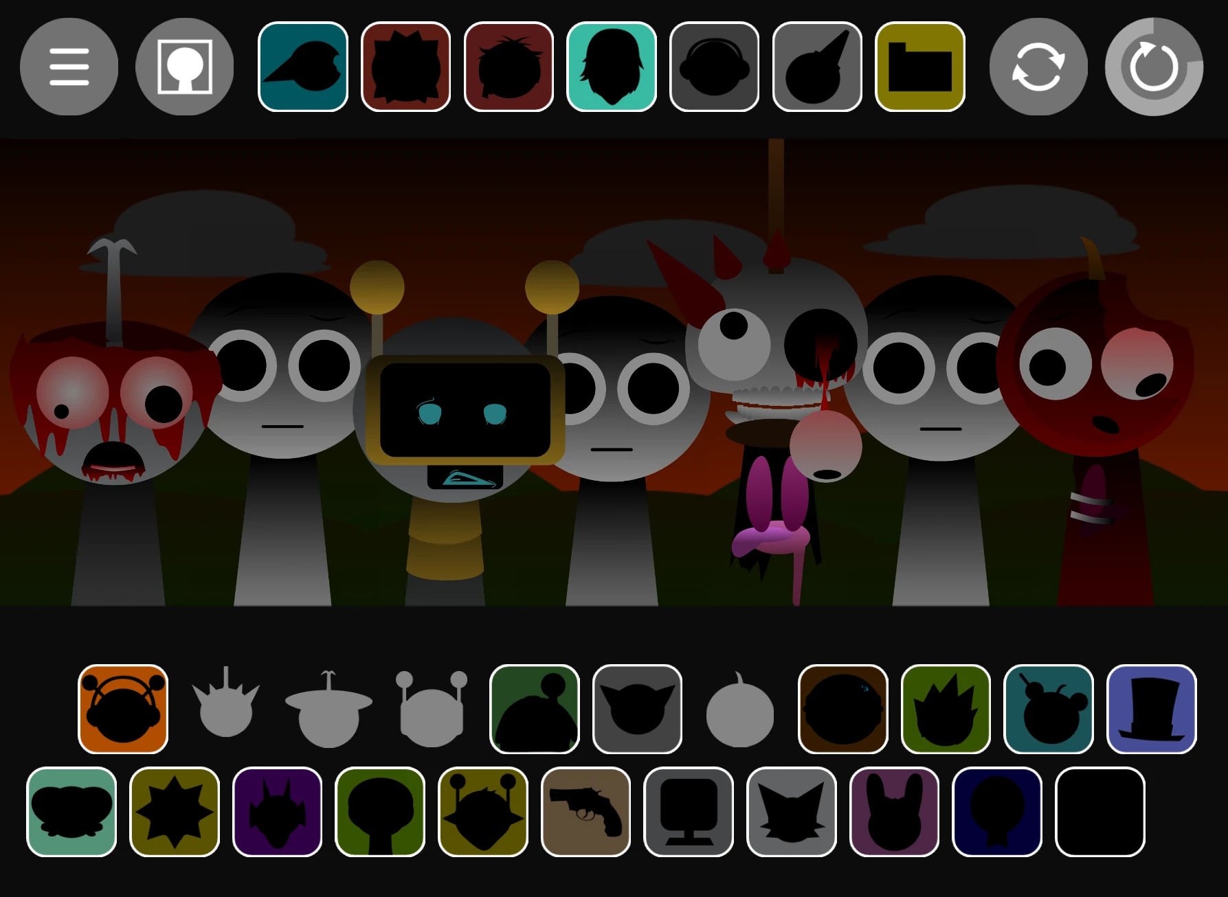 Sprunki Phase 1.9 sound mixing interface