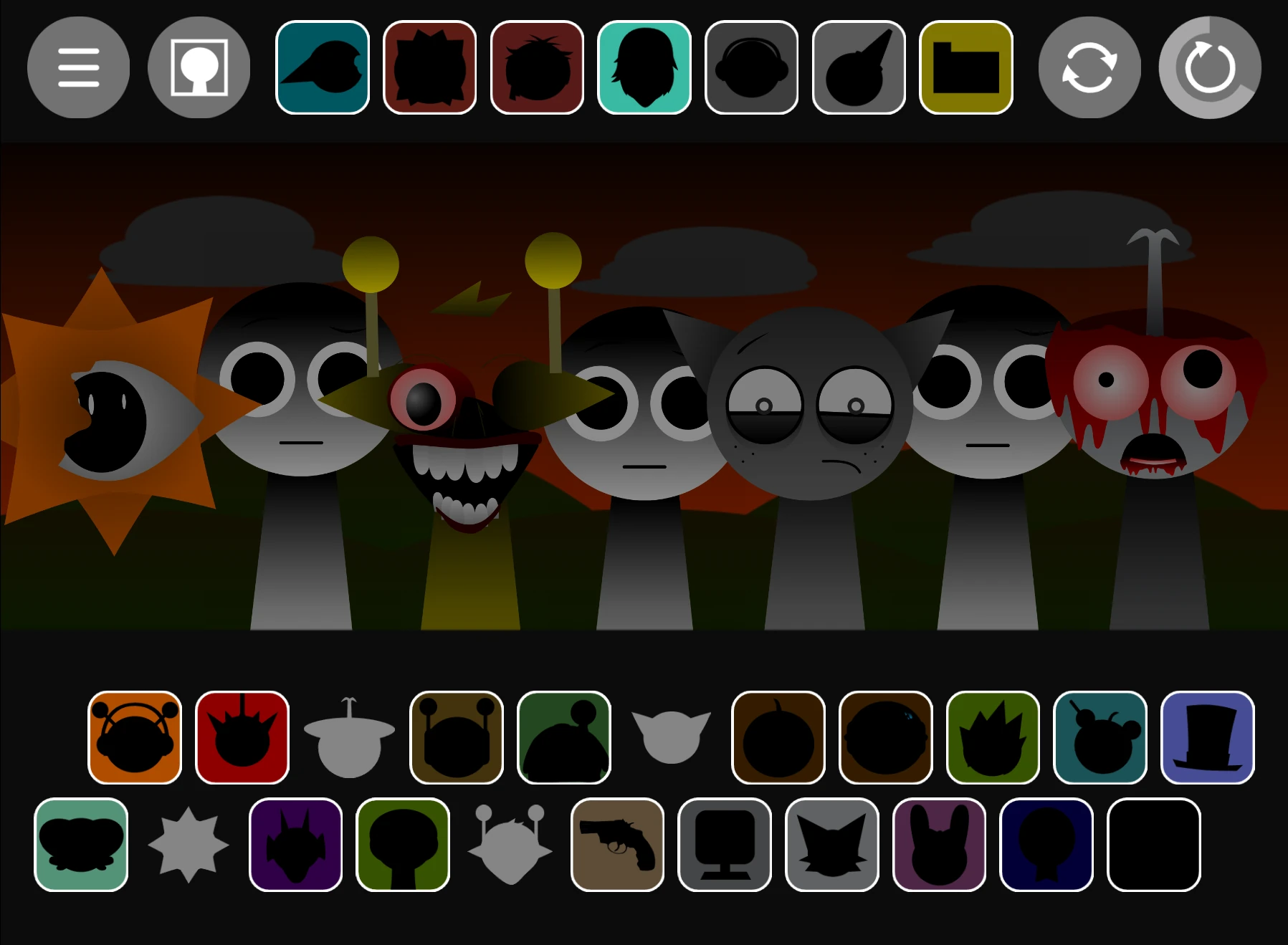 Sprunki Phase 1.9 gameplay with full band