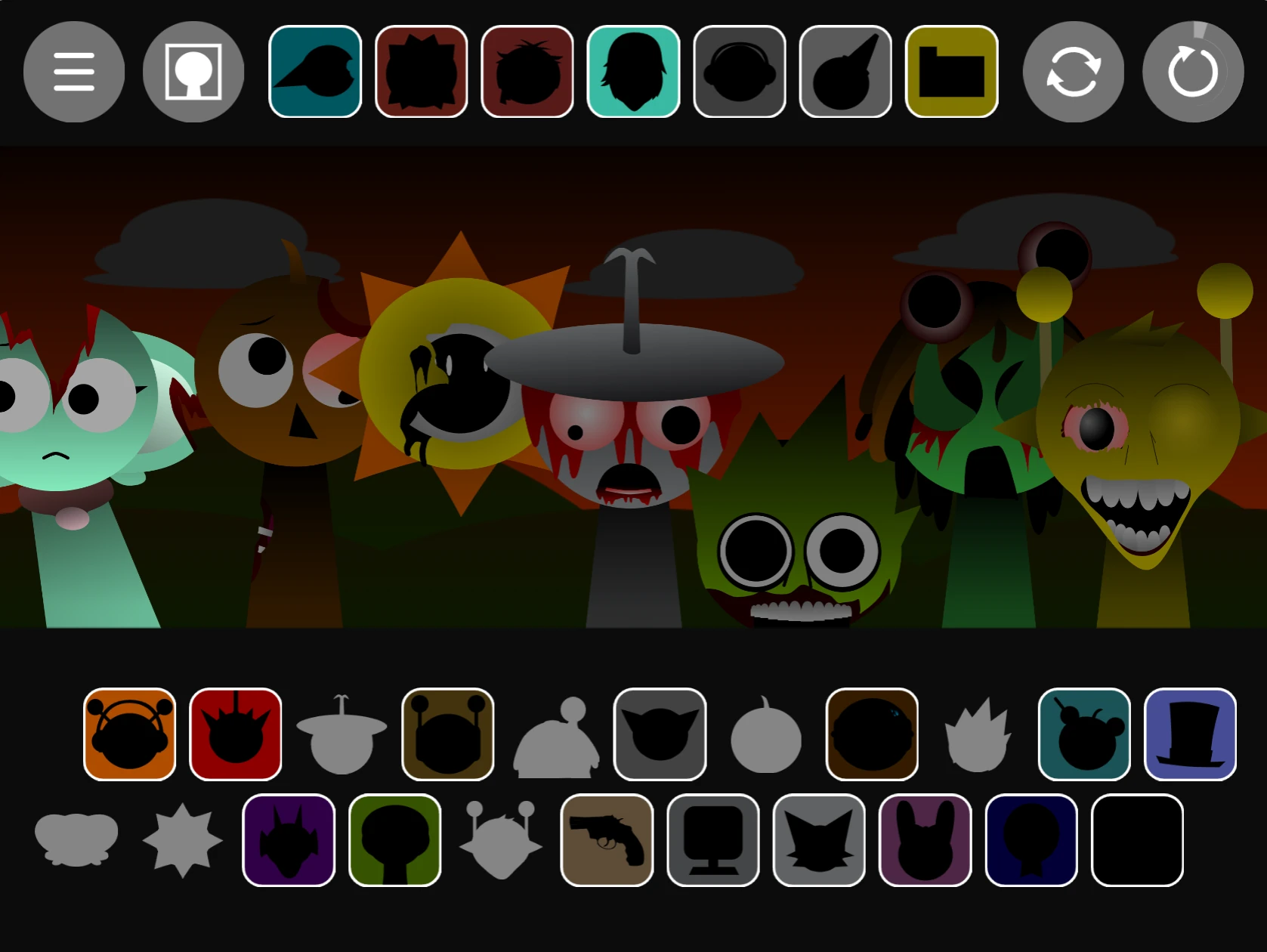 Sprunki Phase 1.9 with Me gameplay showing completed music track