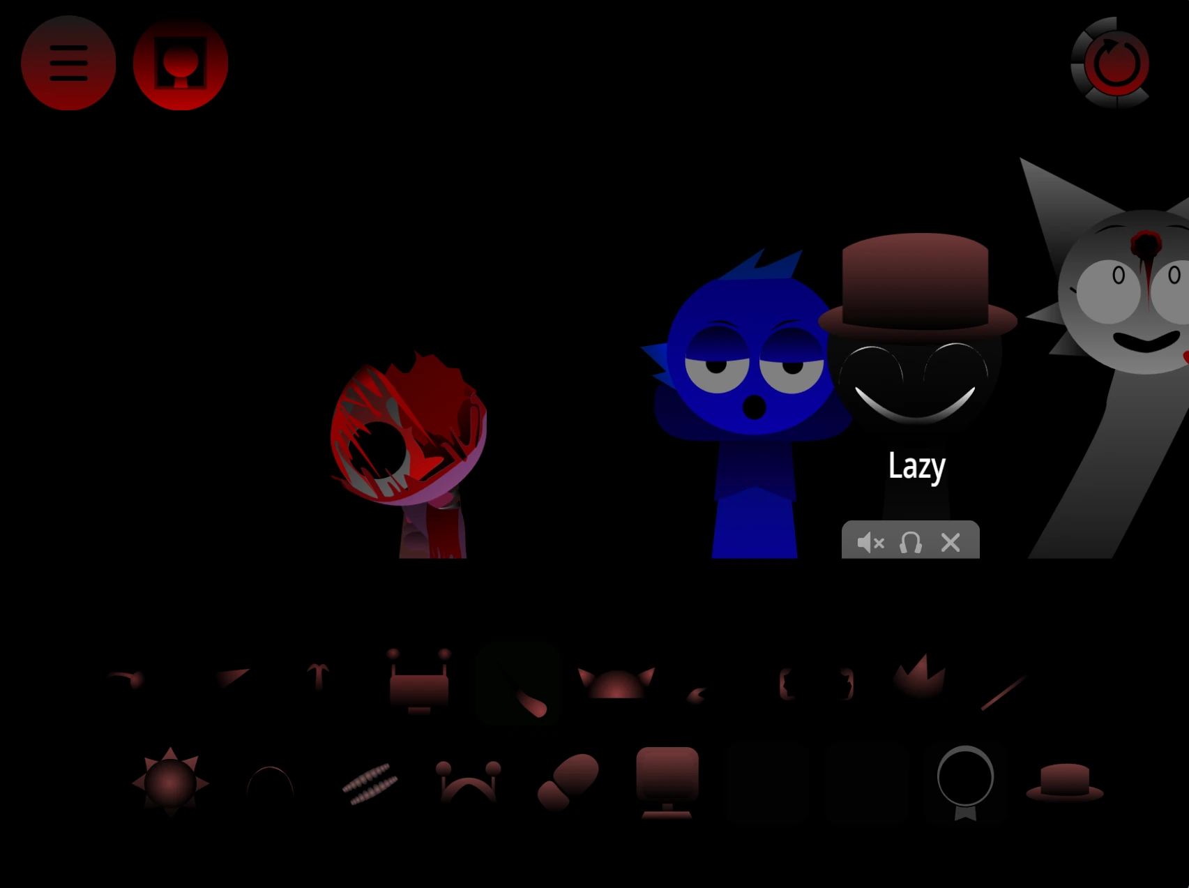 Dragging sound icons to characters in Sprunki Phase 1000