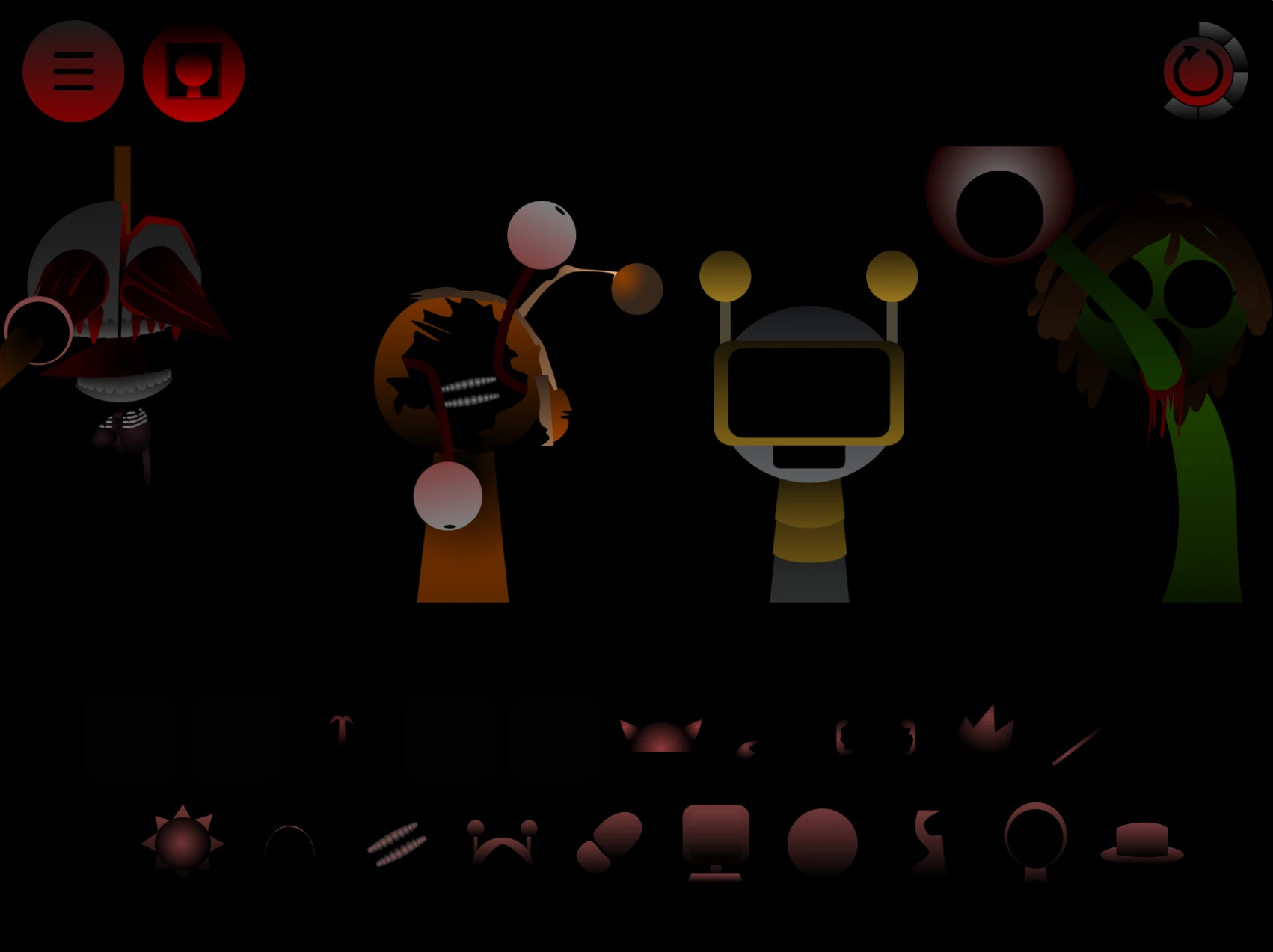 Various music creation options in Sprunki Phase 1000