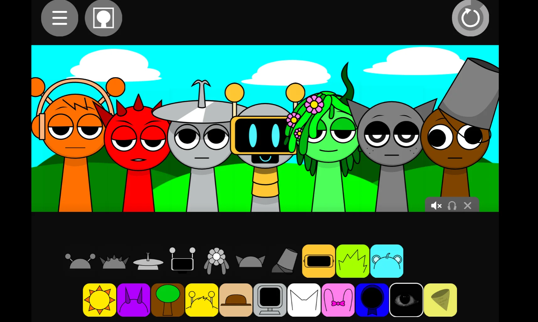 Sprunki Phase 10000 character sound selection