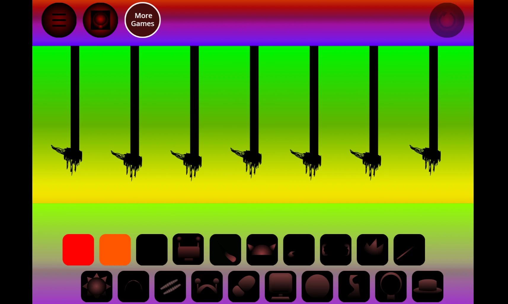 Sprunki Phase 101 main interface with extensive sound library
