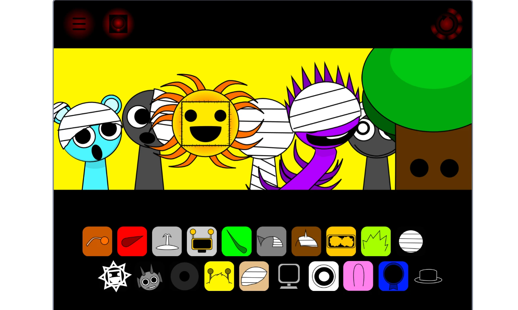 Sprunki Phase 14 But Alive music mixing interface