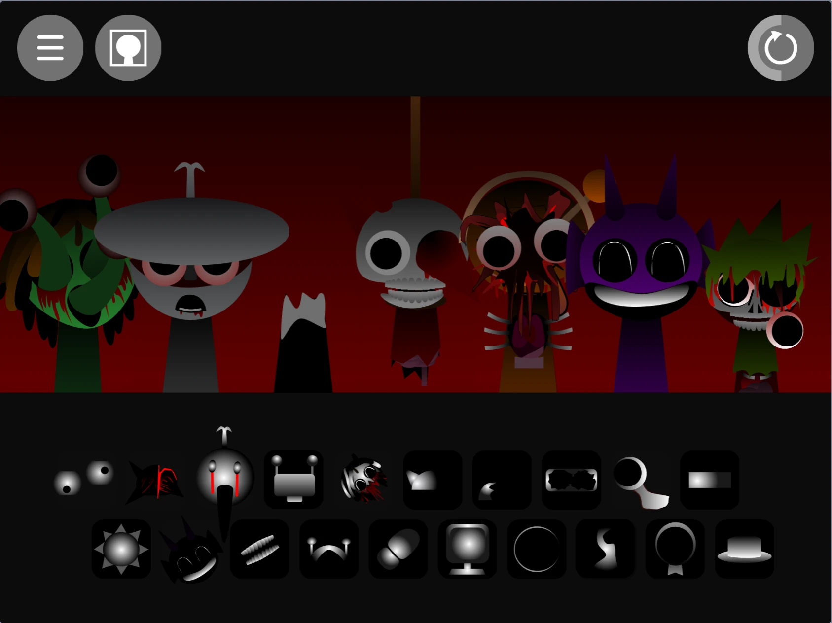 Sprunki Phase 2.7 Remake sound mixing interface