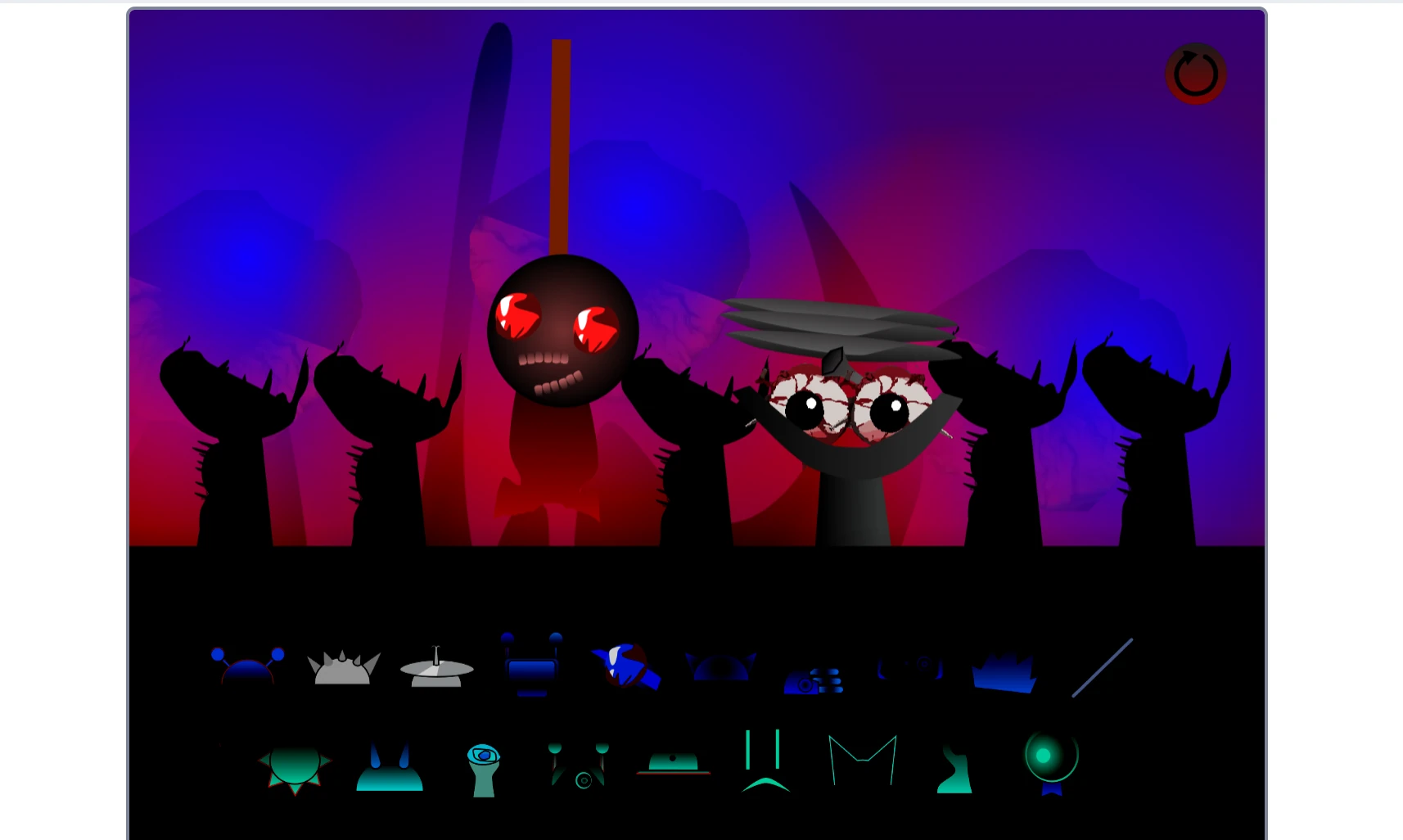 Sprunki Phase 20.5 Cocrea character selection menu