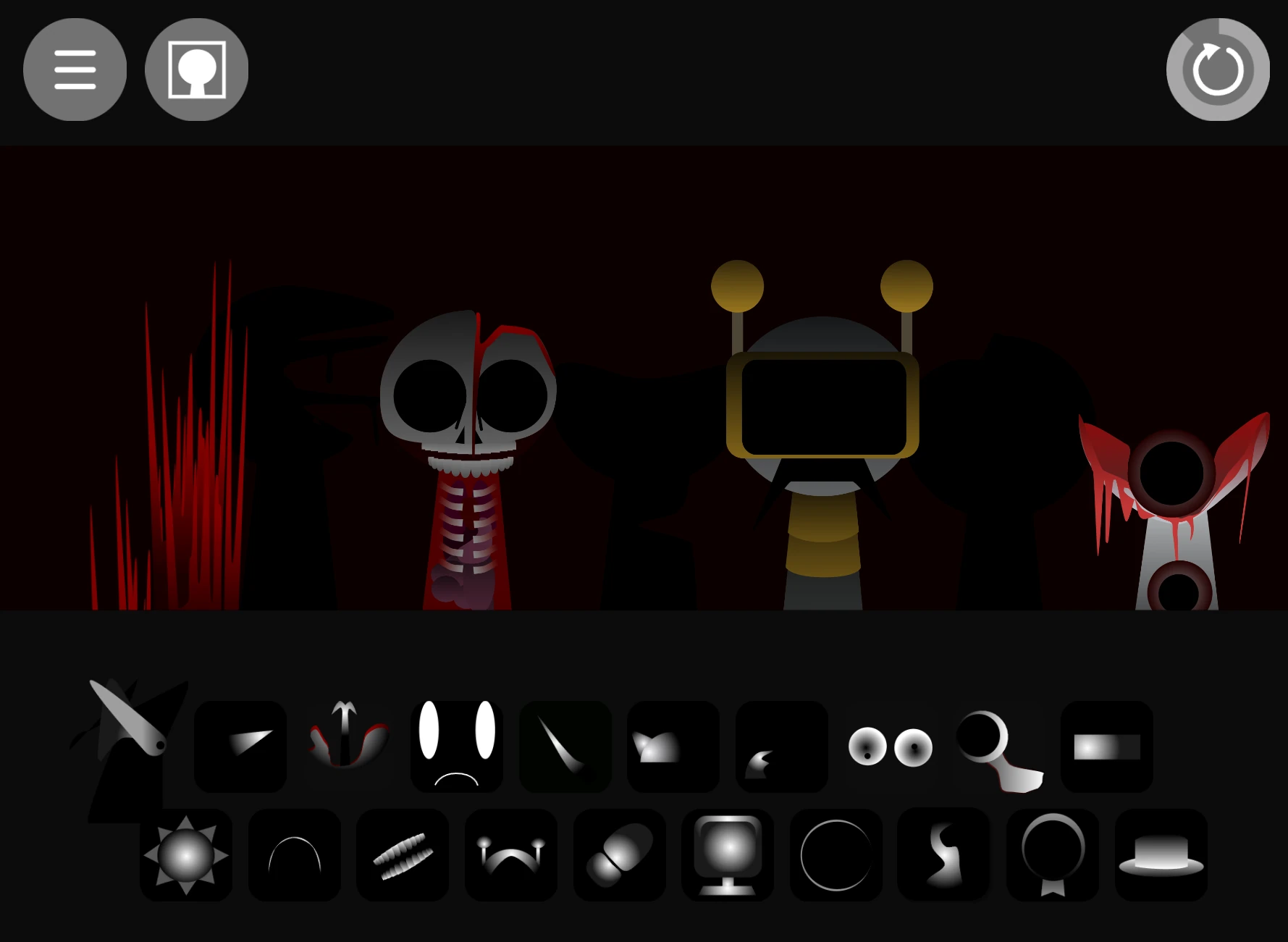 Sprunki Phase 24 gameplay showing drag and drop interface