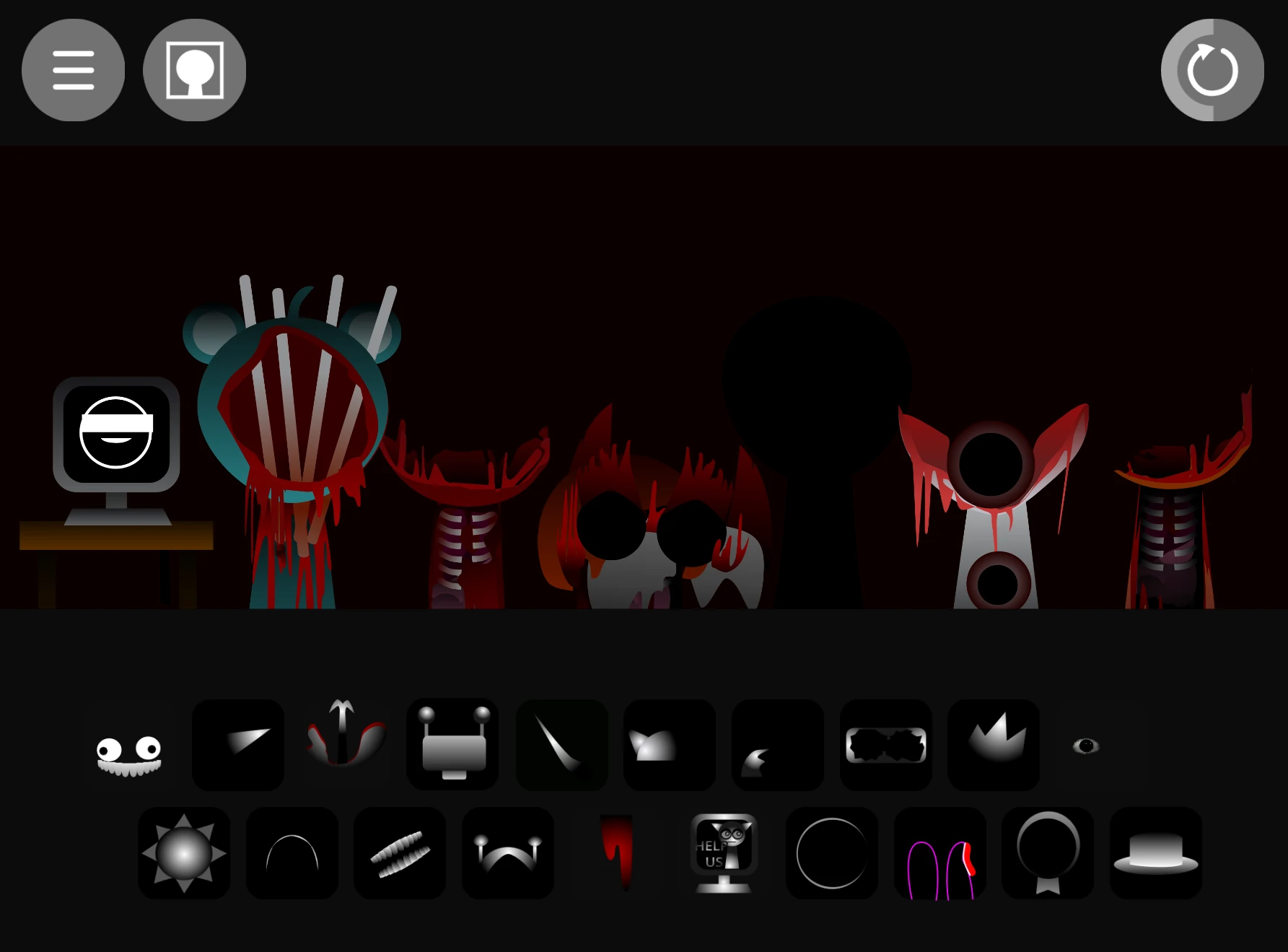 Sprunki Phase 24 full screen view with active music layers