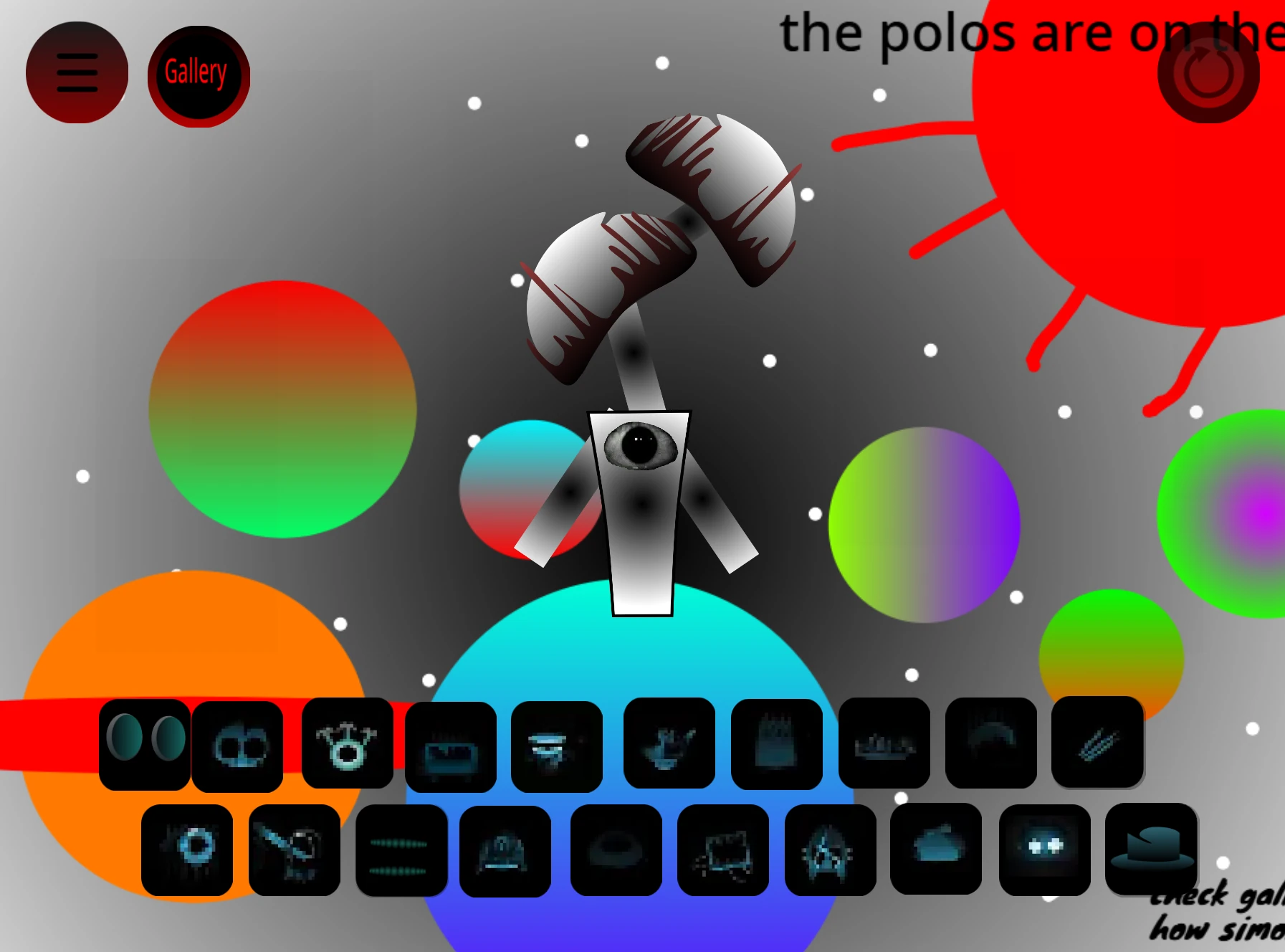 Sprunki Phase 24 Scratch gameplay showing character selection and sound options