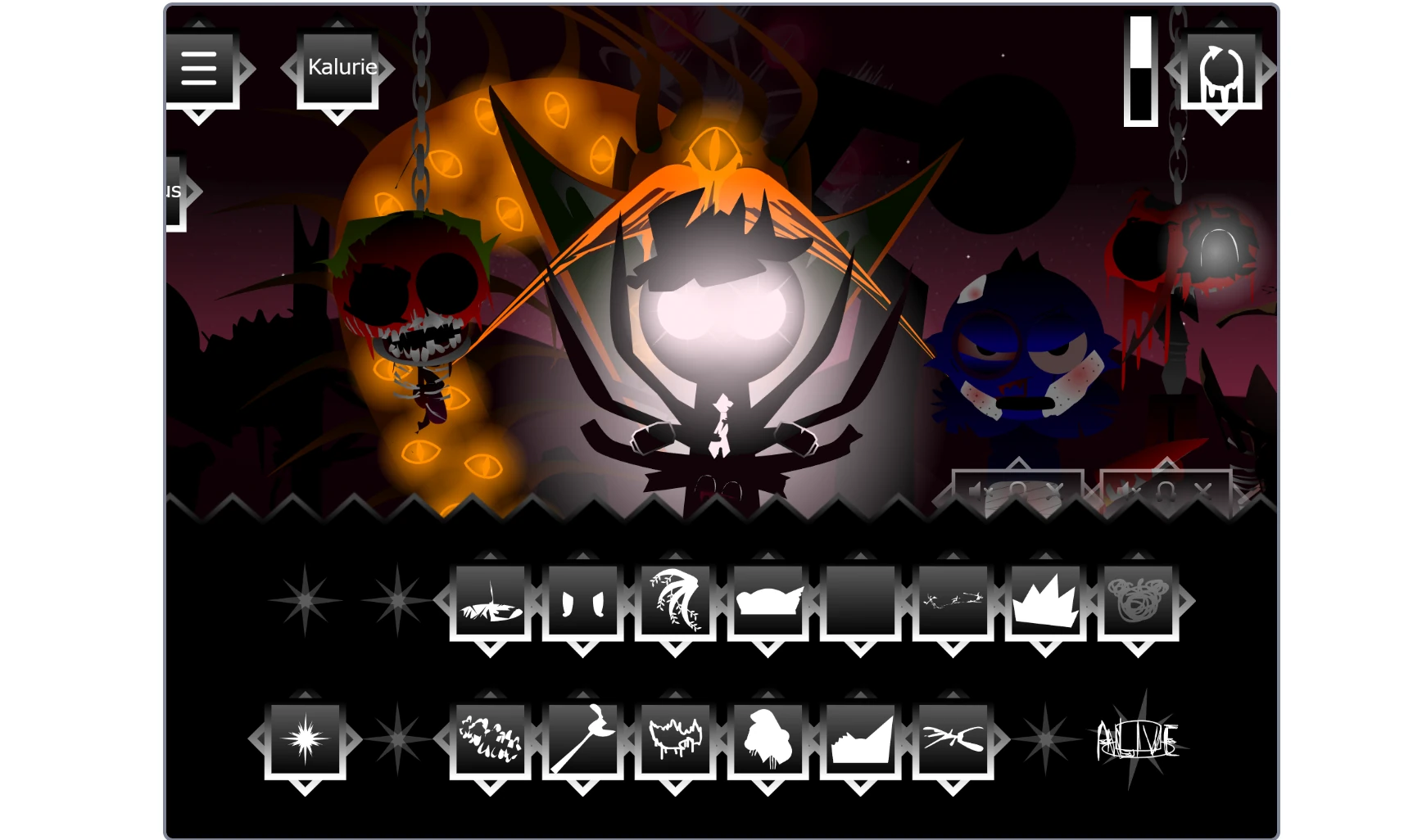 Different sound categories available in Sprunki Phase 26