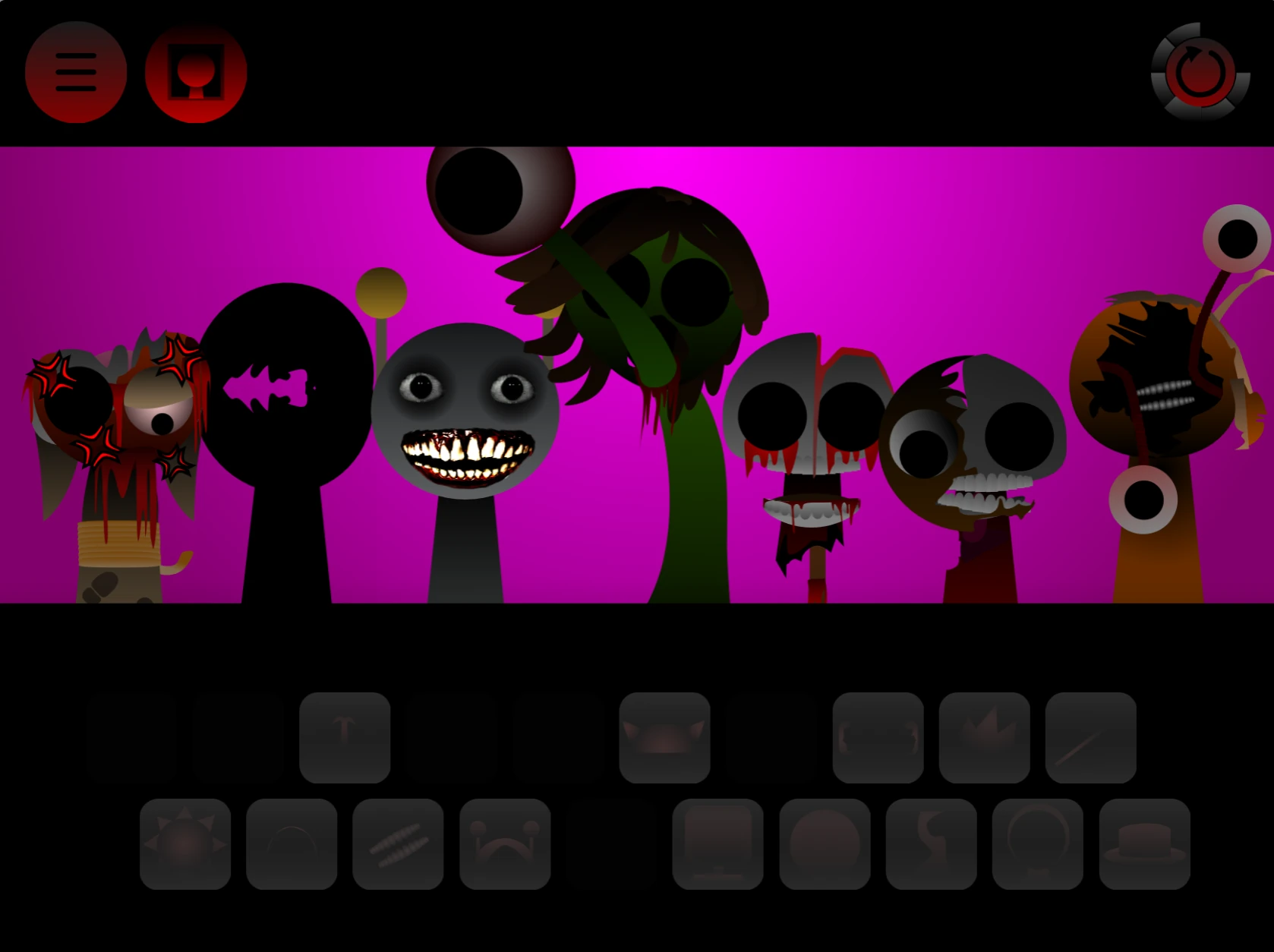 Sprunki Phase 26 gameplay showing character selection