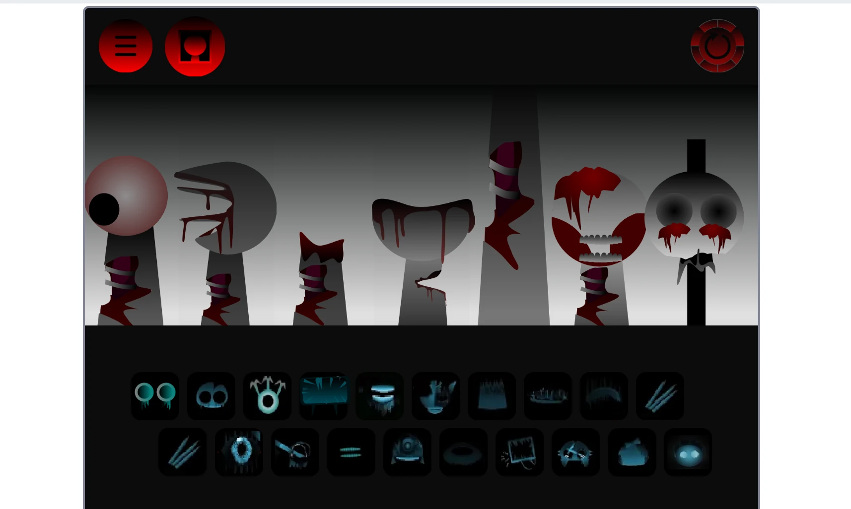 Sprunki Phase 27 gameplay showing character selection