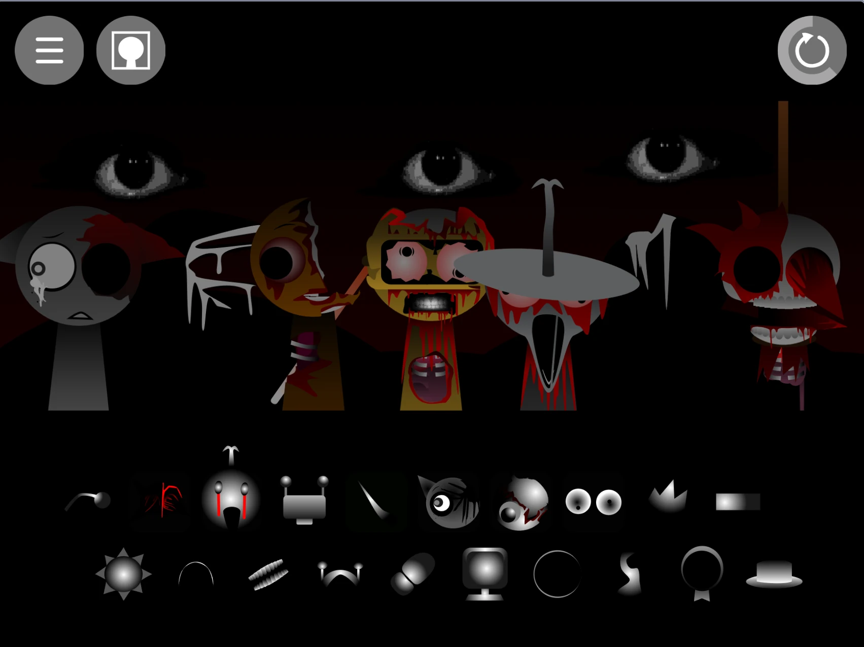 Sprunki Phase 3 music creation interface with drag and drop icons