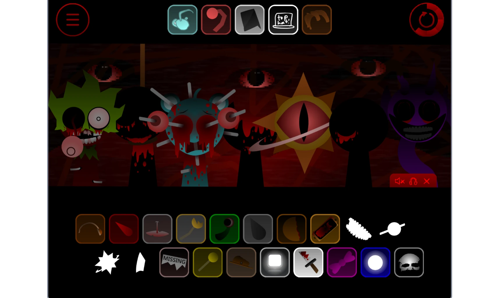 Sound selection and character interaction in enhanced game