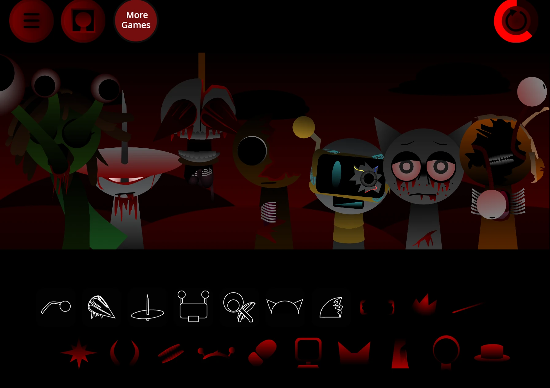 Sprunki Phase 4 character selection screen