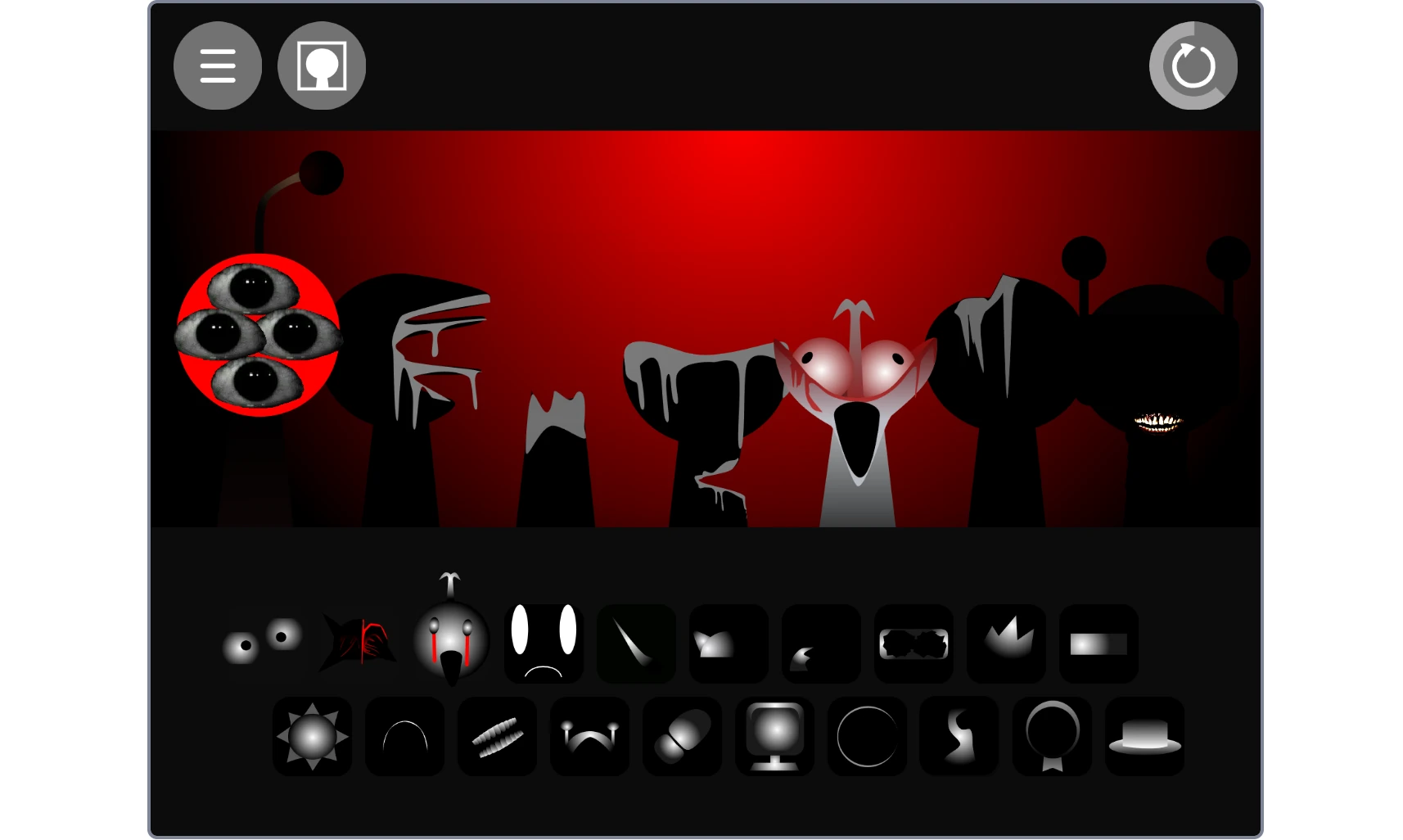 Sprunki Phase 41 gameplay showing character selection and sound icons