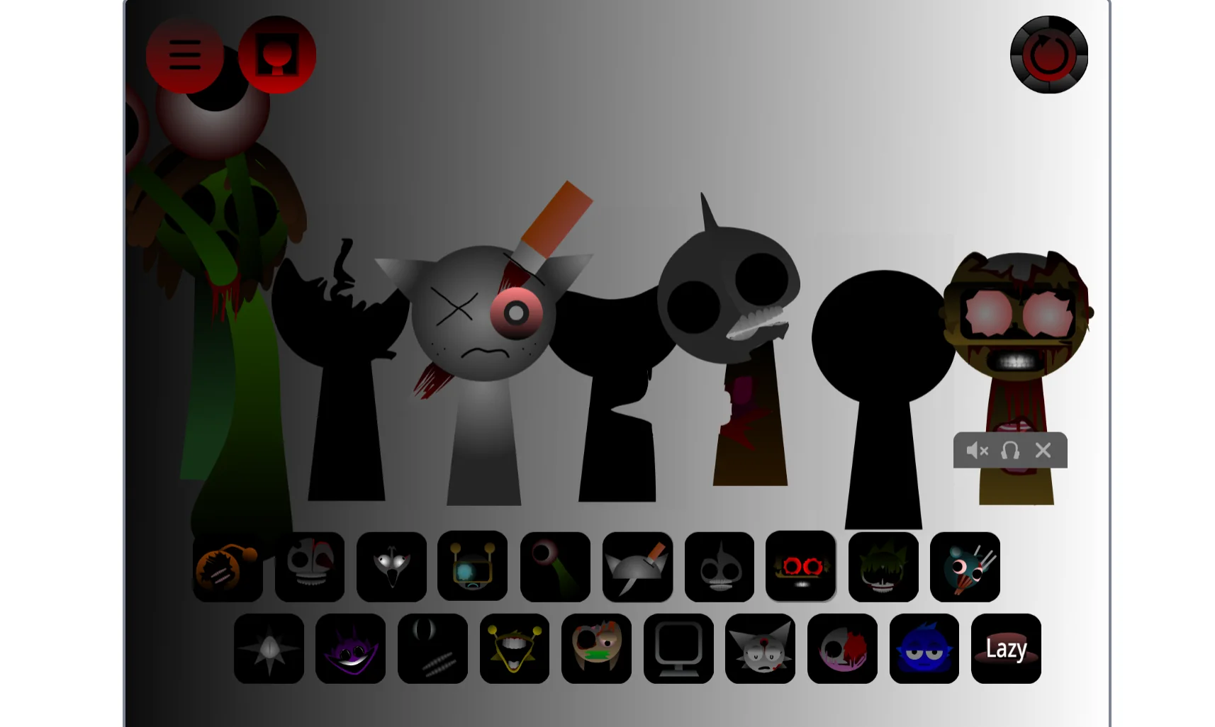 Sprunki Phase 42 V2 showing drag and drop gameplay mechanics