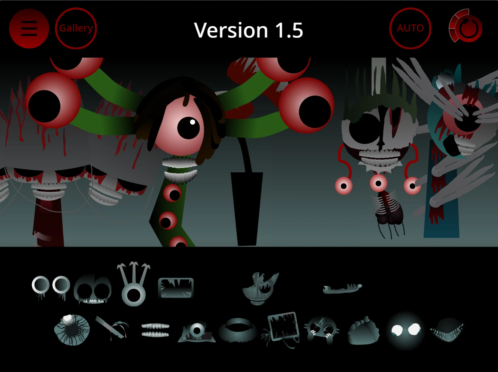 Different sound icons available in Sprunki Phase 44 game