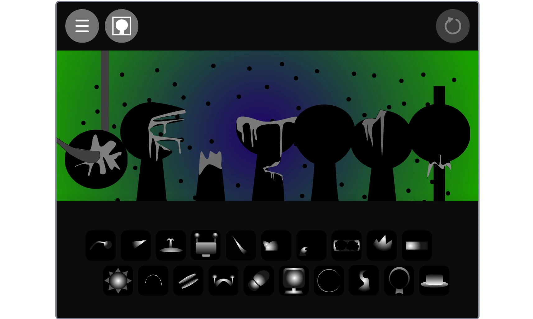 Sprunki Phase 44 V2 gameplay showing character selection screen