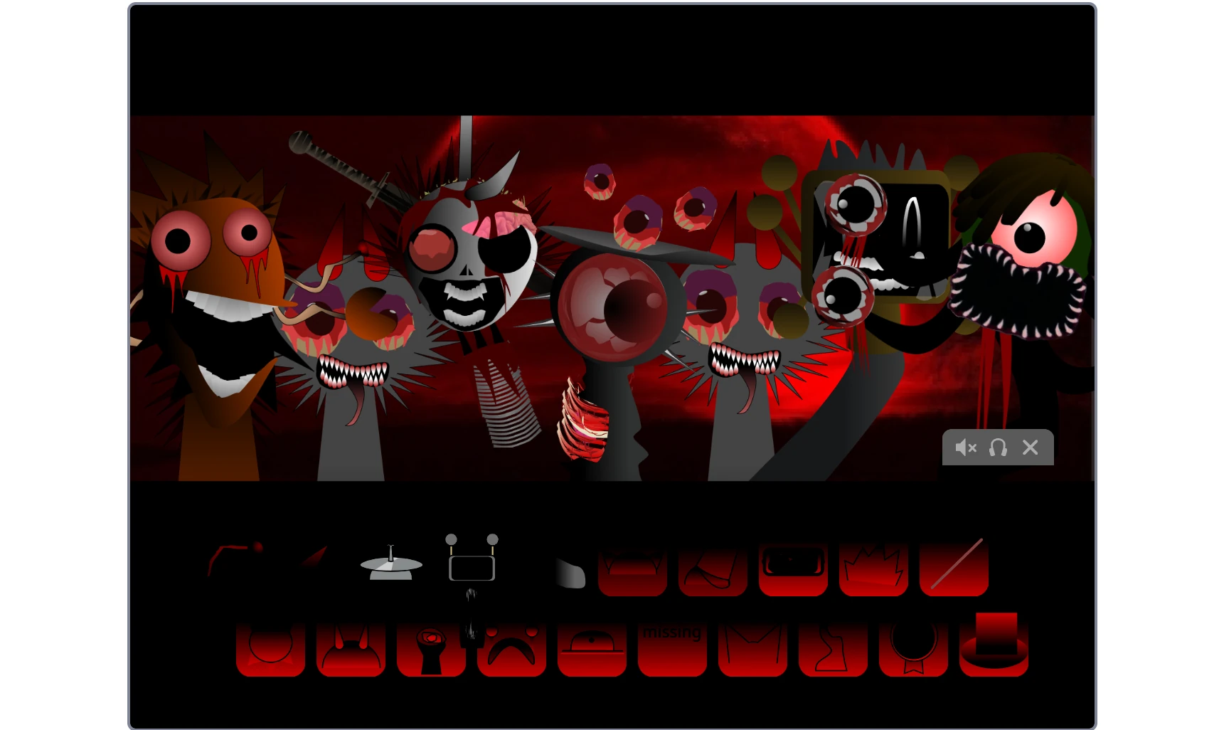 Sprunki Phase 45 Wawa Vibes character selection with wawa effects