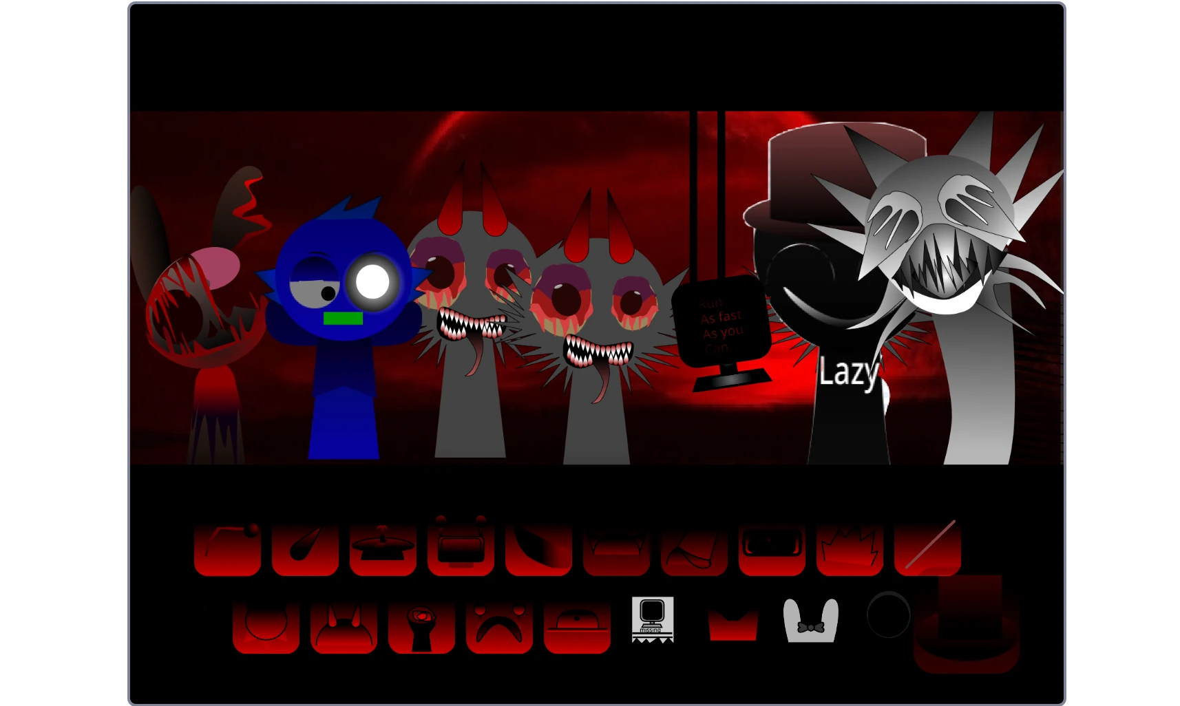 sprunki phase 45 character closeup view