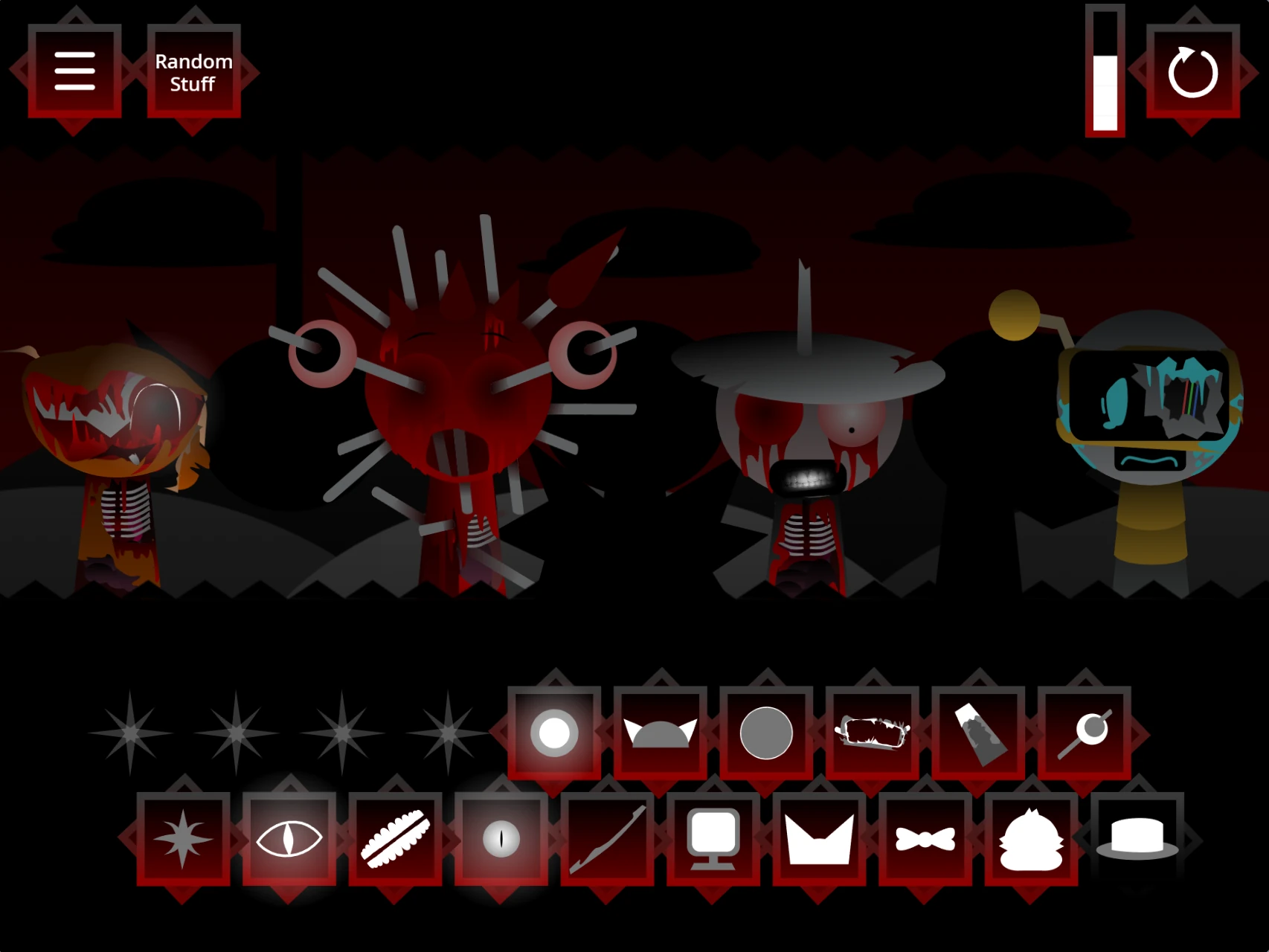 sprunki phase 5 v2 screenshot showing sound icons