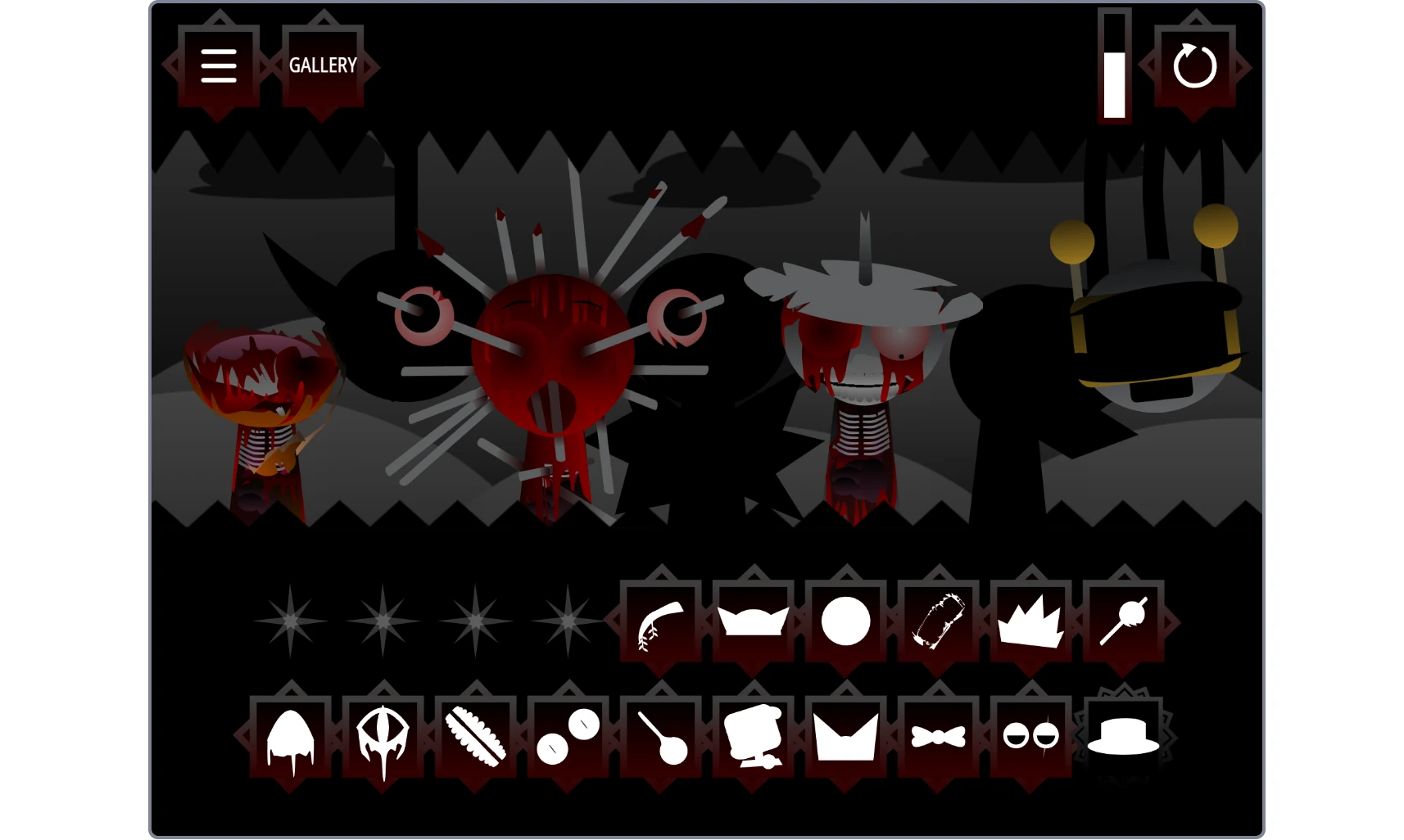 Gameplay screenshot of dragging sound icons in Incredibox Sprunki Phase 6 Definitive Remastered