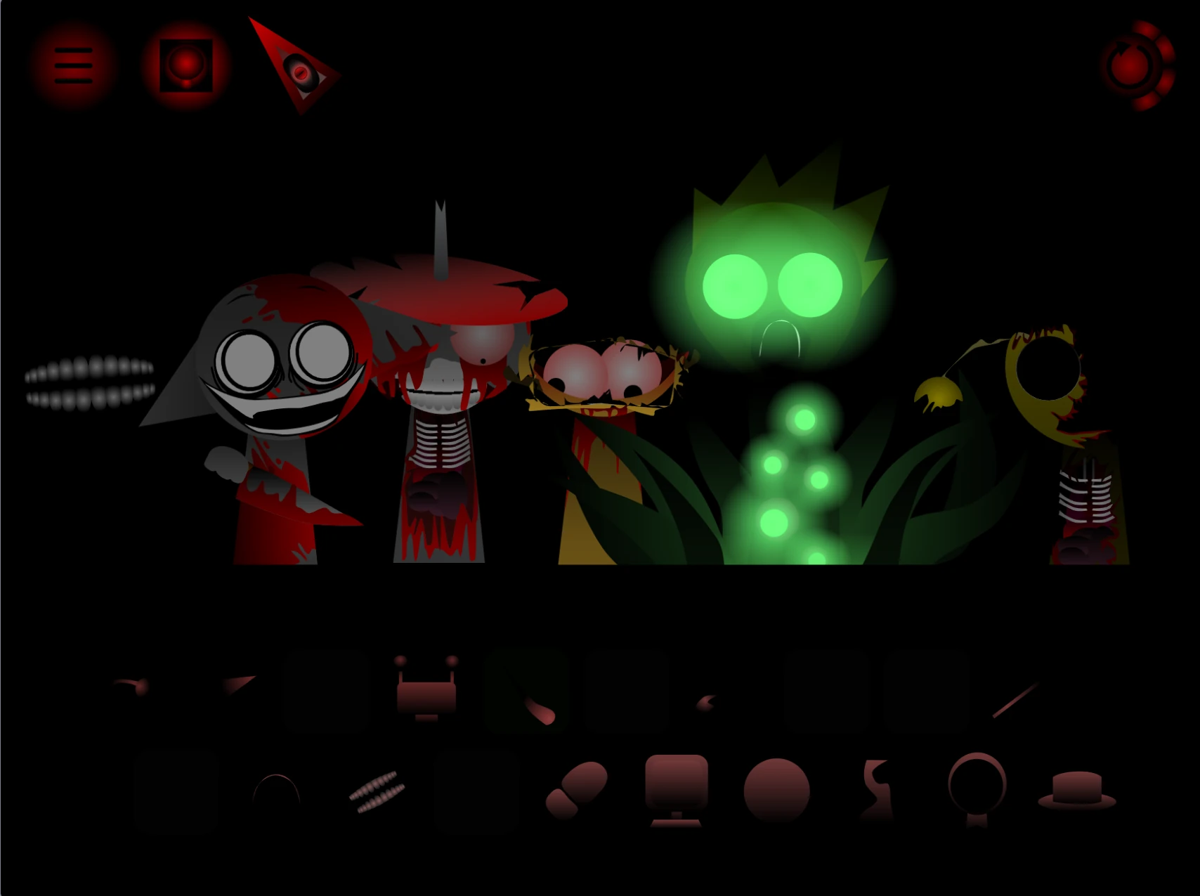 Sprunki Phase 6 V1 complete music studio with all tools visible