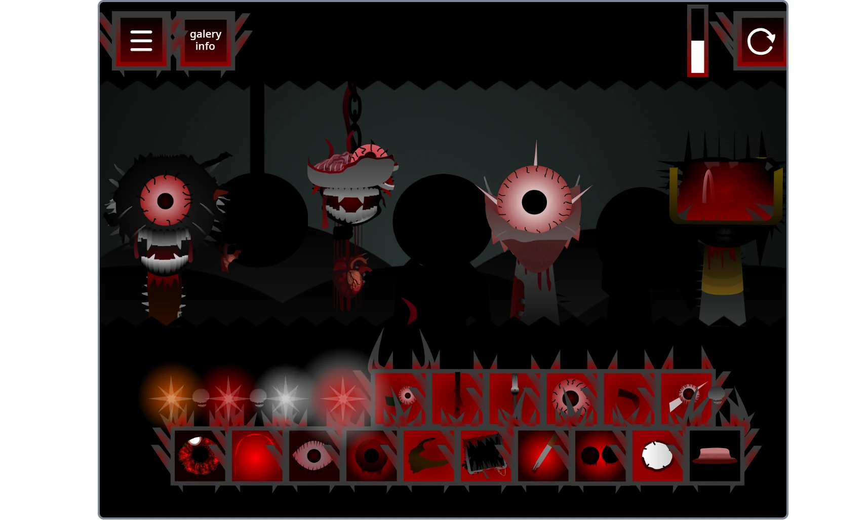 Step-by-step gameplay of Sprunki Phase 7.5 V2 showing sound selection