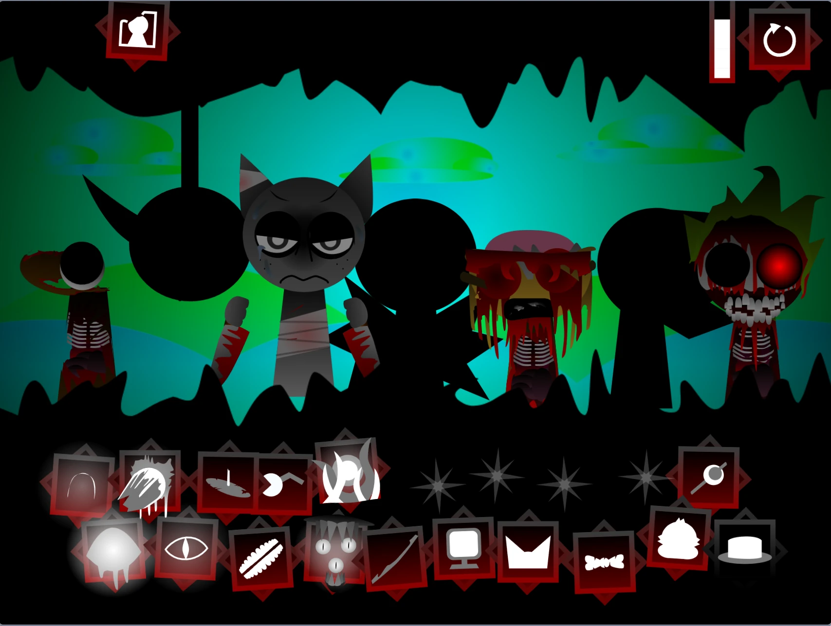 Sprunki Phase 9 Horror music creation interface