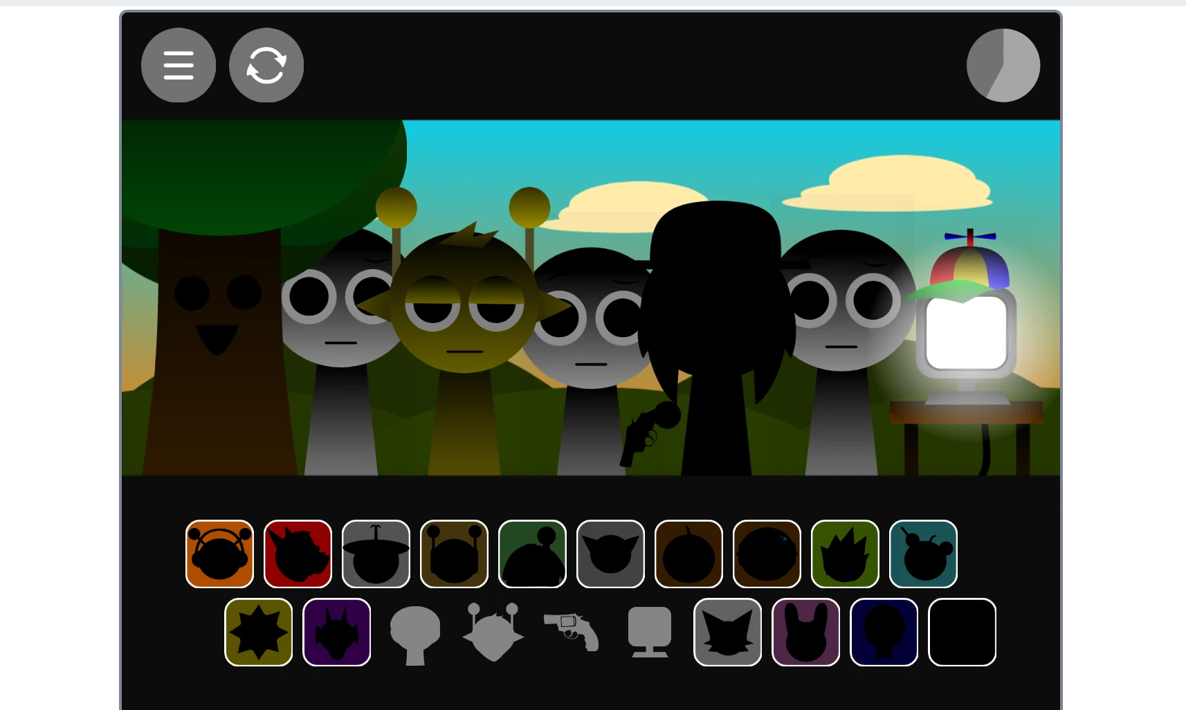 Sprunki Phase 1.2 different character combinations