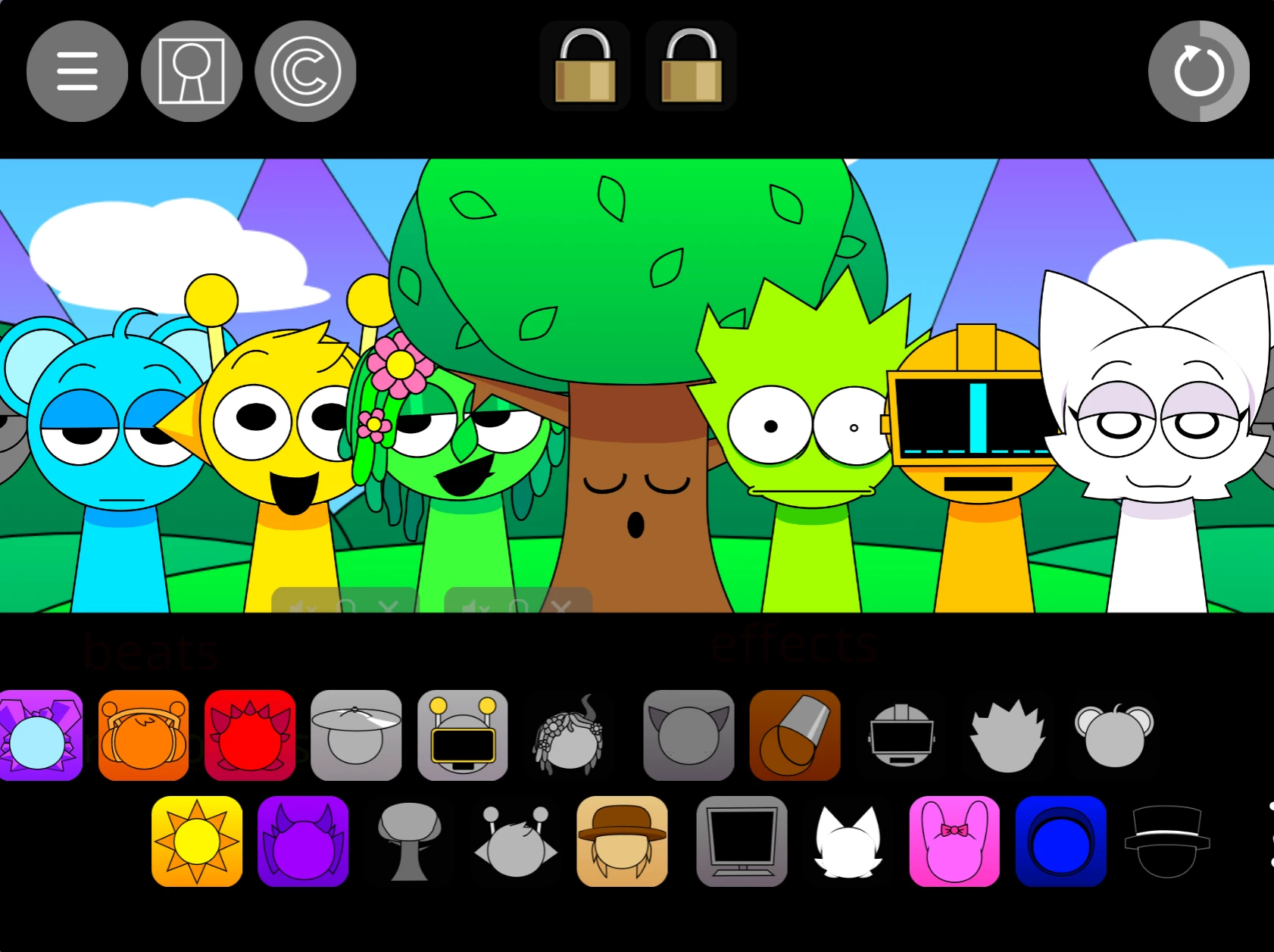 Sprunki Pyramixed music creation in action