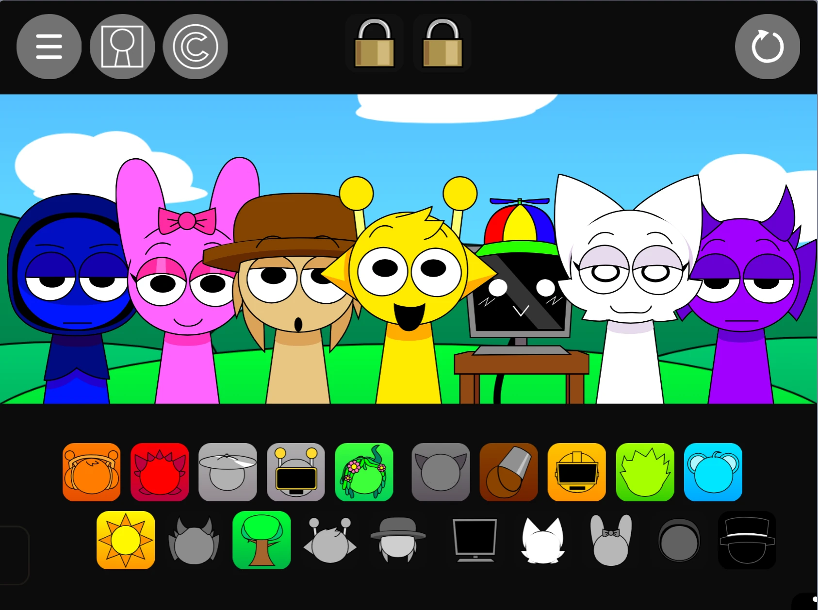 Sprunki Pyramixed 0.9 Alive sound effects selection