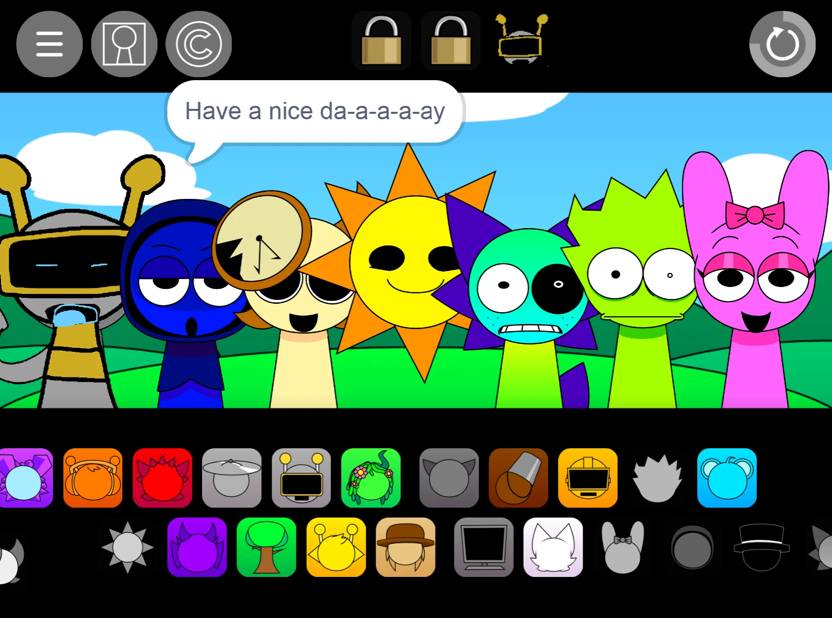 Complete music creation with animated characters in Sprunki game
