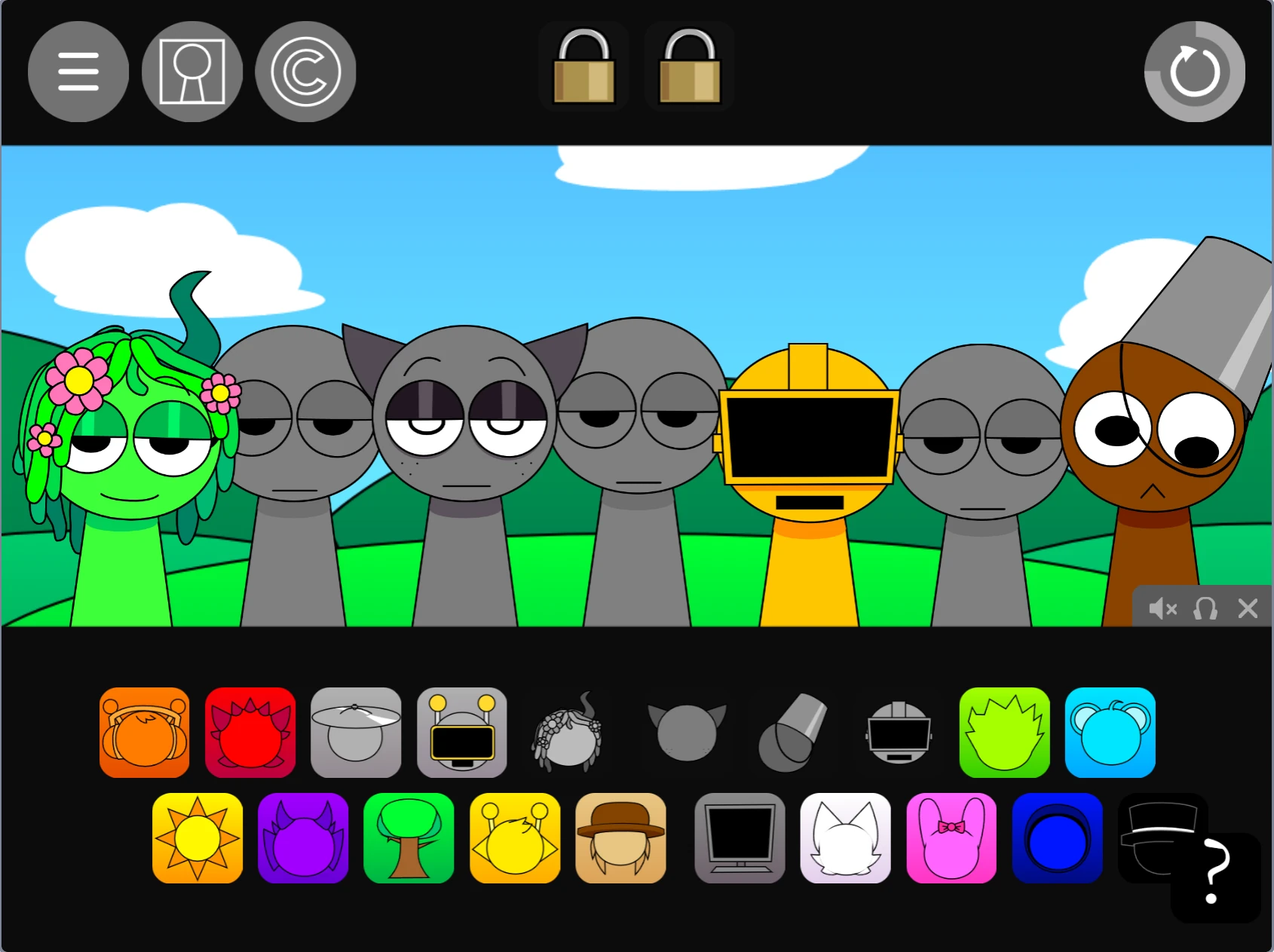 Sprunki Pyramixed 0.9 new character sounds interface