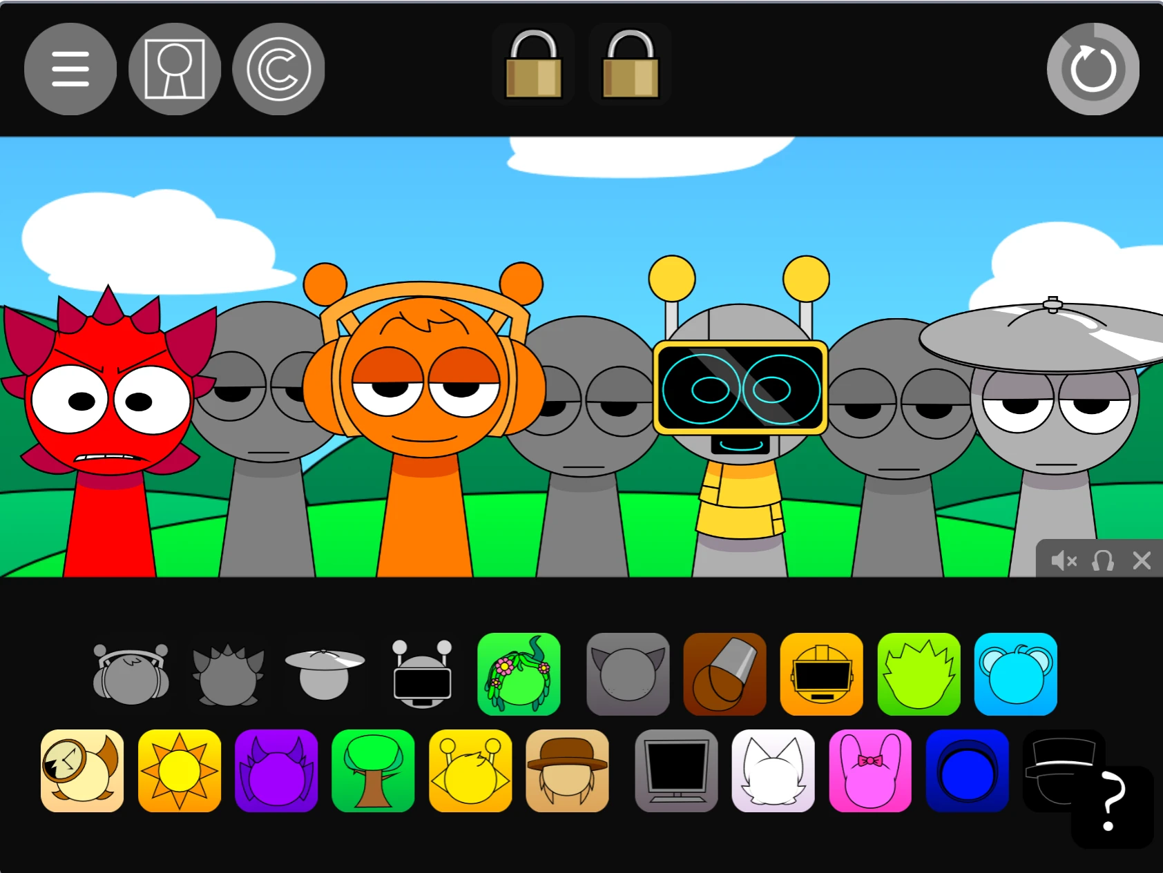 Sprunki Pyramixed 0.9 music creation with modified elements