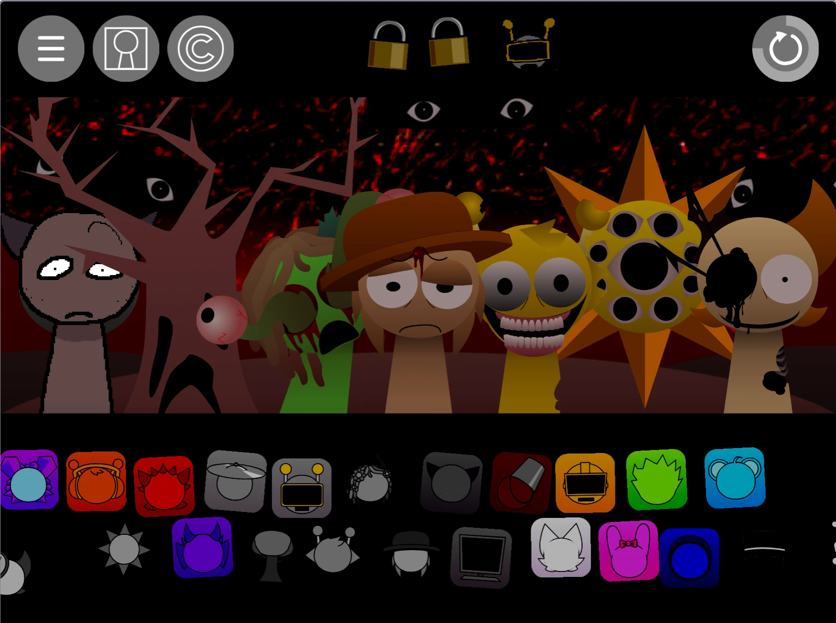 Sprunki Pyramixed 0.9 full band with Temu Funbot playing together