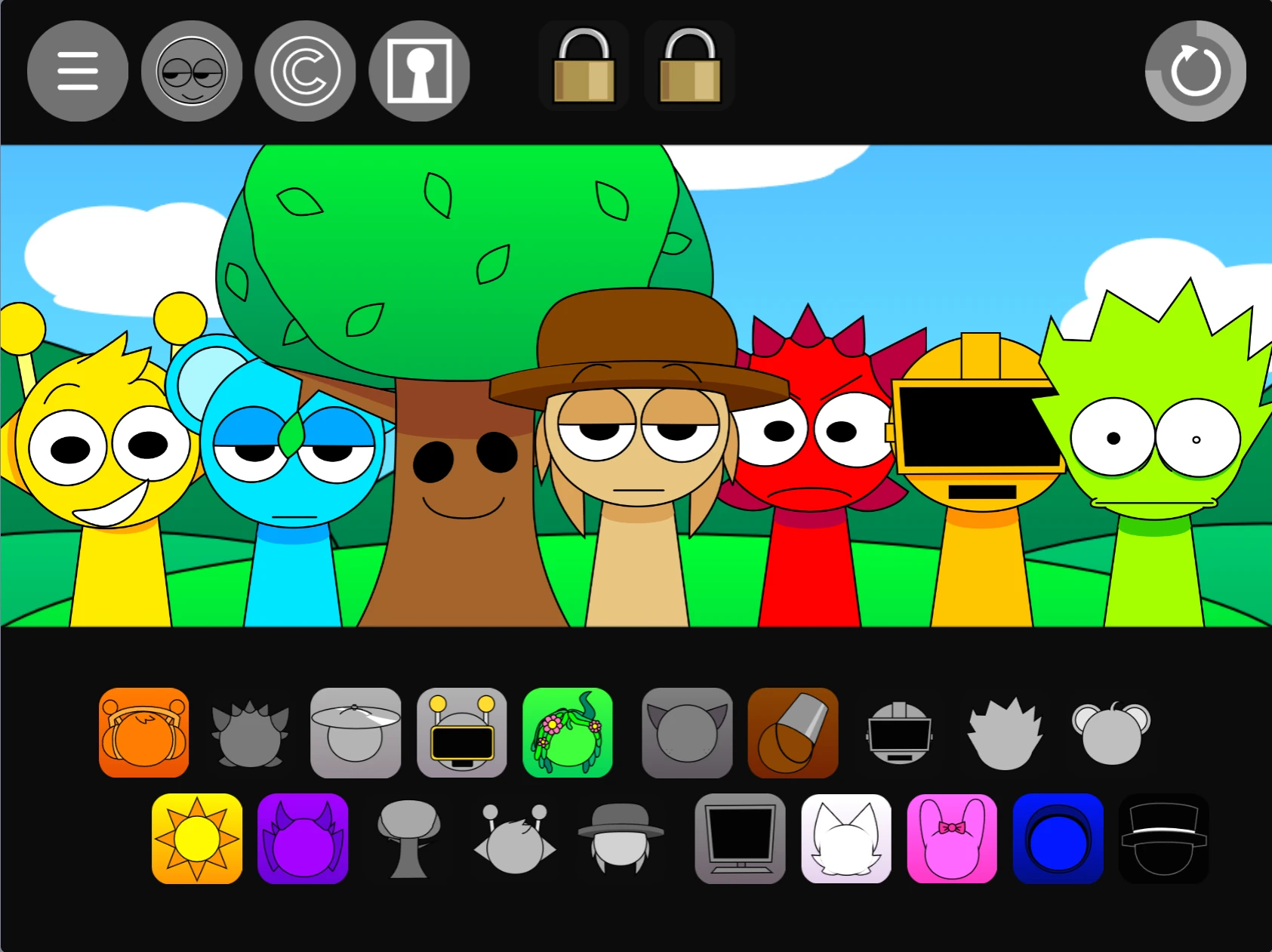 Sprunki Pyramixed 0.9 sound icon selection and dragging tutorial