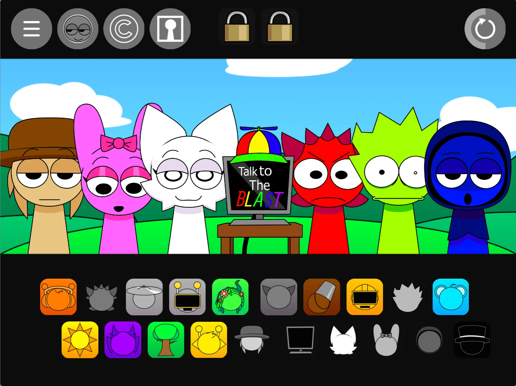 Sprunki Pyramixed 0.9 animated character interactions and visual effects