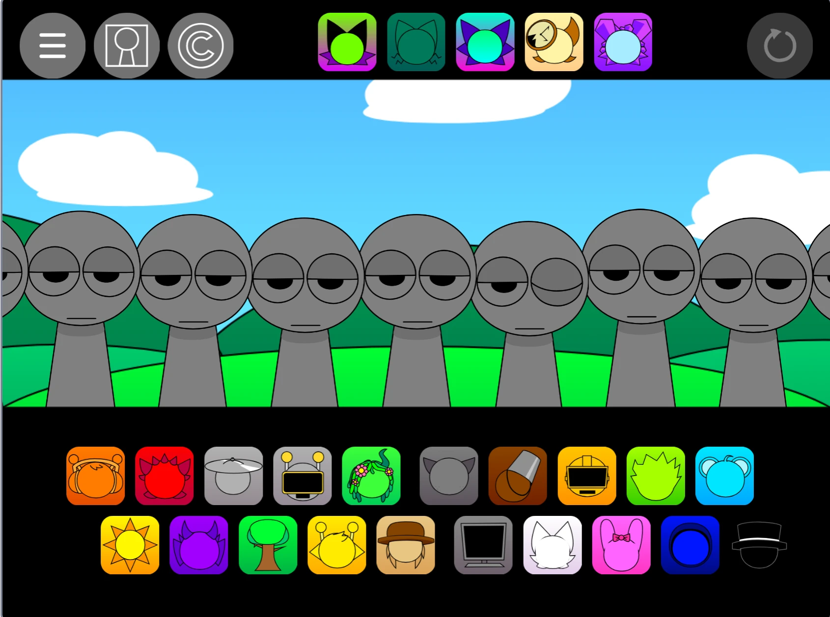 Sprunki Pyramixed 0.9 But With Arms characters with arm animations