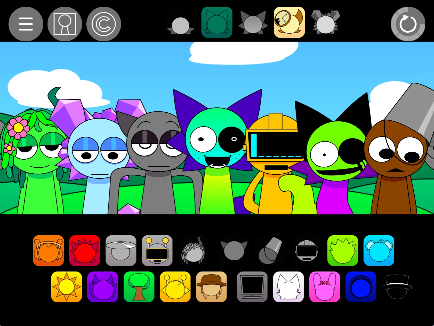 Sprunki Pyramixed 0.9 But With Arms character interactions