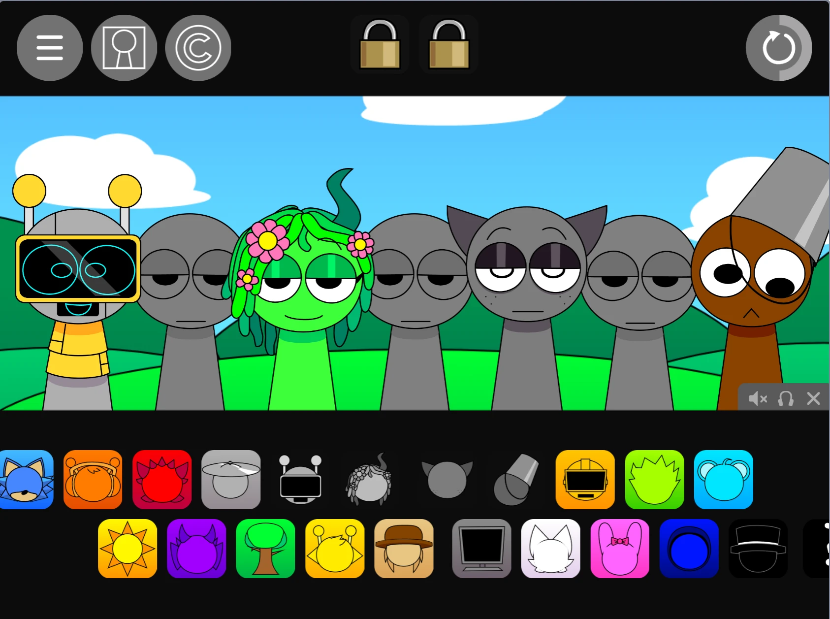 Creating music with original characters in Sprunki Pyramixed