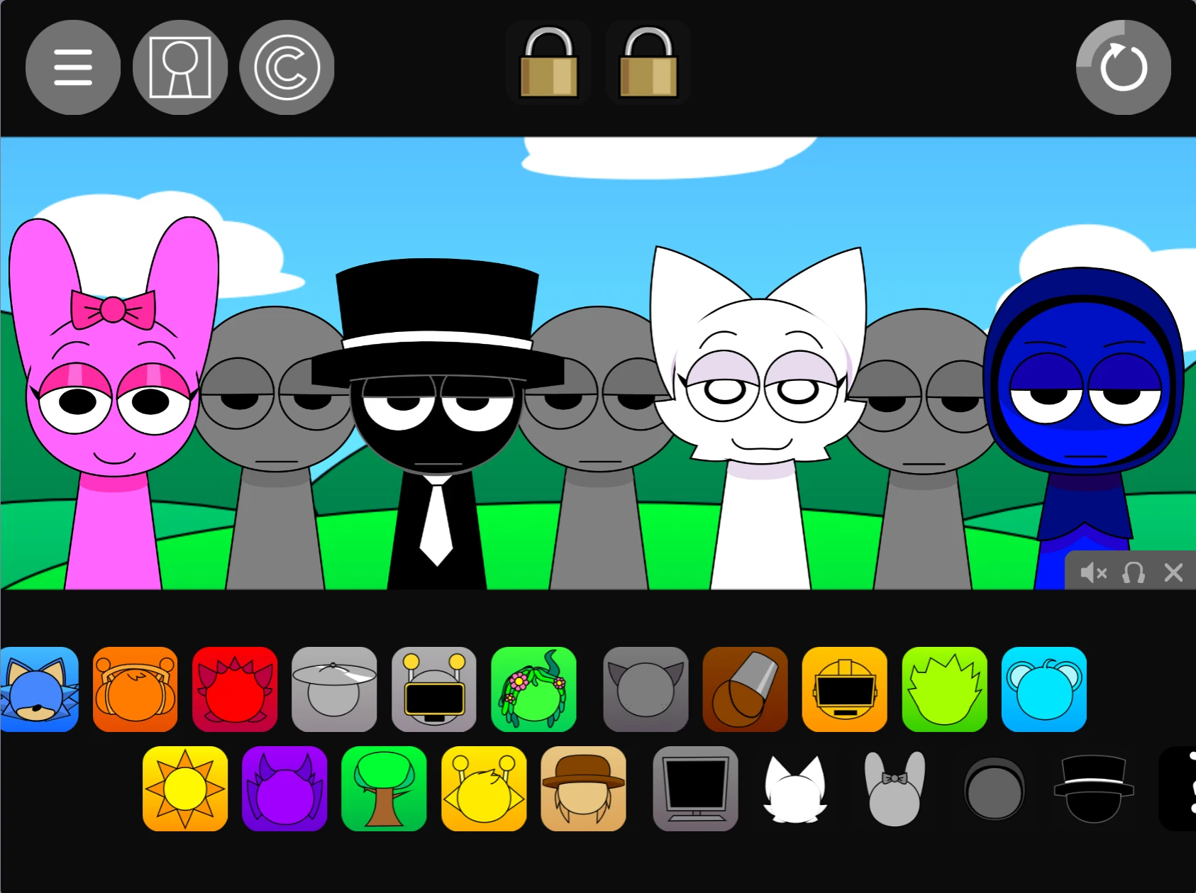 Music creation process in Sprunki Pyramixed 0.9 But With My OC