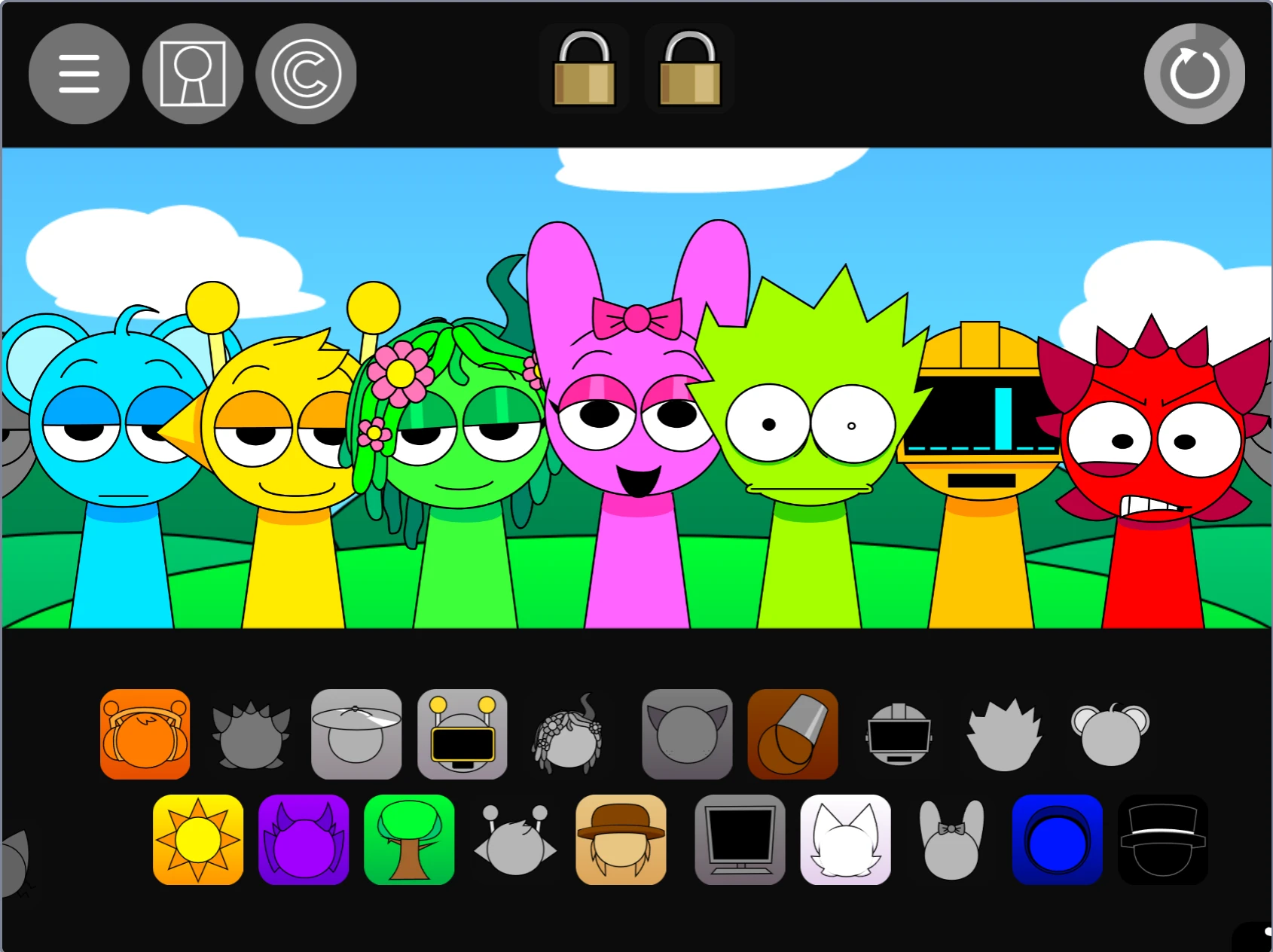 Creating music combinations in Sprunki Pyramixed free version